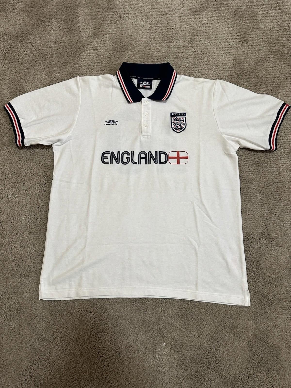 Umbro #10 ENGLAND BIGLOGO 90S VINTAGE SOCCER CHIEF KEEF BLOKECORE Size US XL / EU 56 / 4 - 1 Thumbnail
