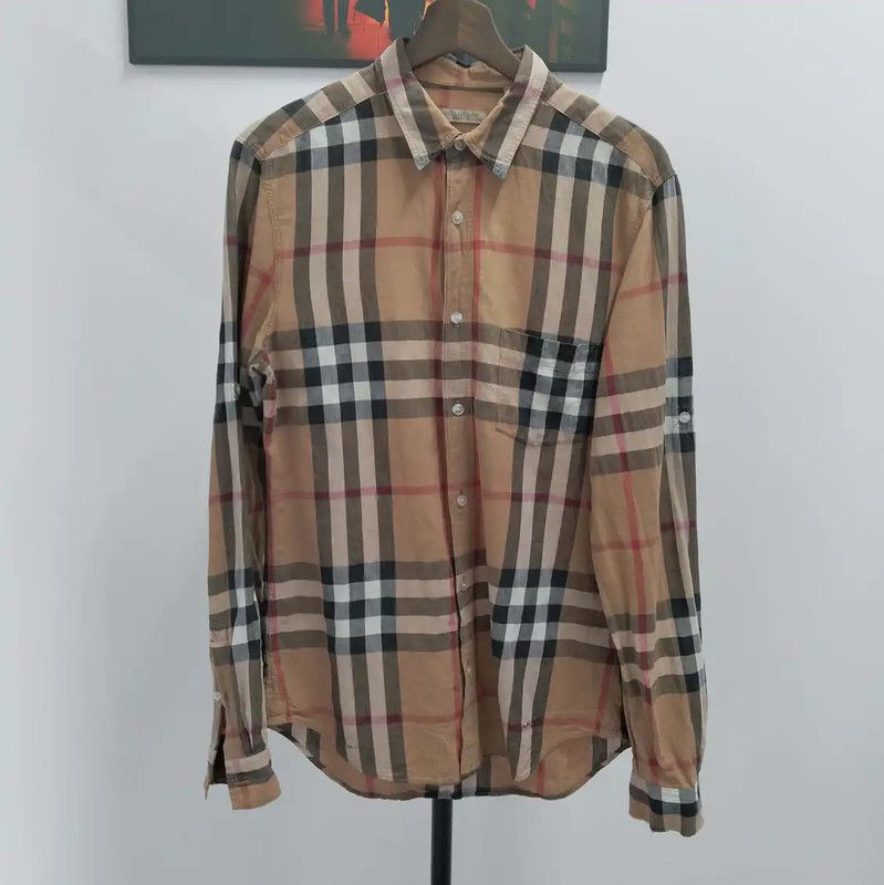 Burberry Burberry Summer Light Brown Cotton Shirt Size S / US 4 / IT 40 - 1 Thumbnail