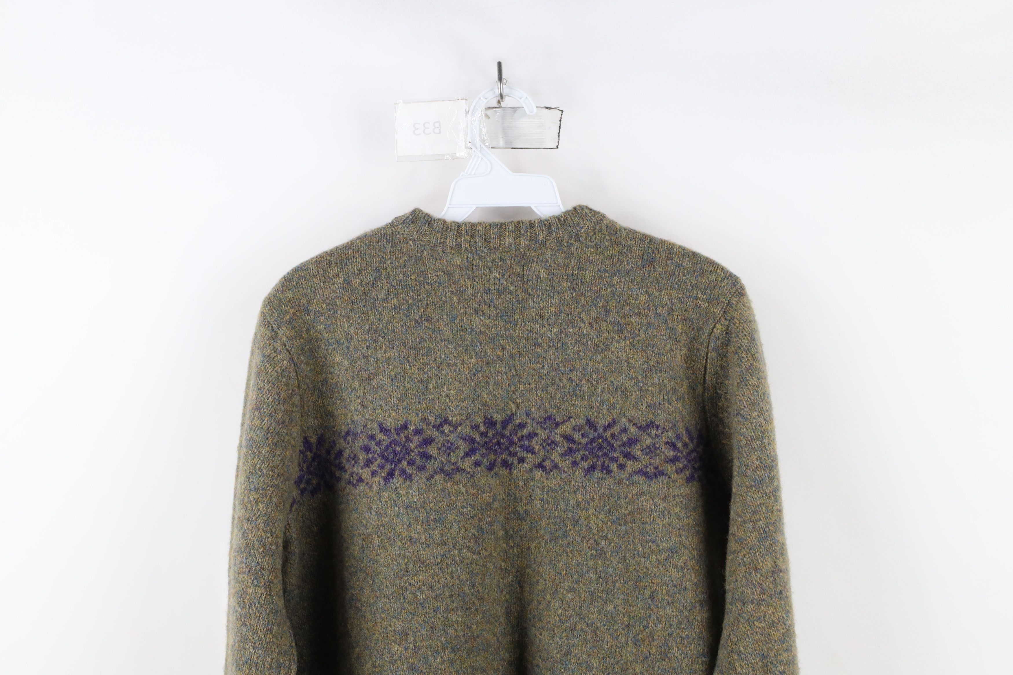 Abercrombie & Fitch × Vintage Vintage 90s Abercrombie & Fitch Wool Knit Fair Isle Sweater Size L / US 10 / IT 46 - 7 Thumbnail