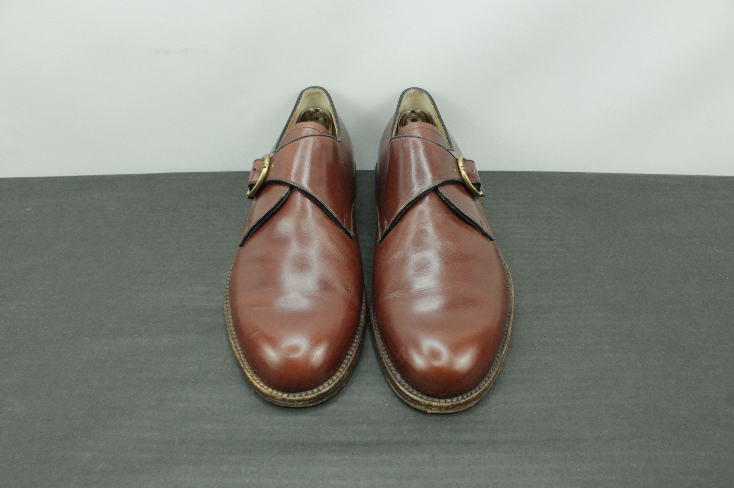 Bally Bally Scribe Handmade Brown Dress Monk Strap Shoes Size US 9 / EU 42 - 2 Thumbnail