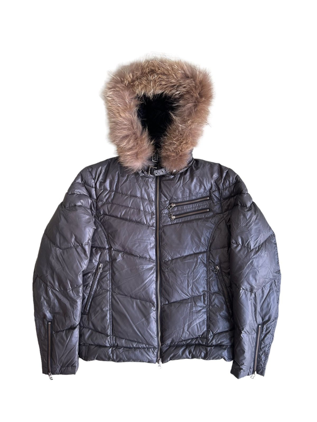Yasuyuki Ishii 90s Racoon Fur Hoodie Eskimo Down Bomber Jacket Rupert 🇯🇵 Size US M / EU 48-50 / 2 - 2 Thumbnail