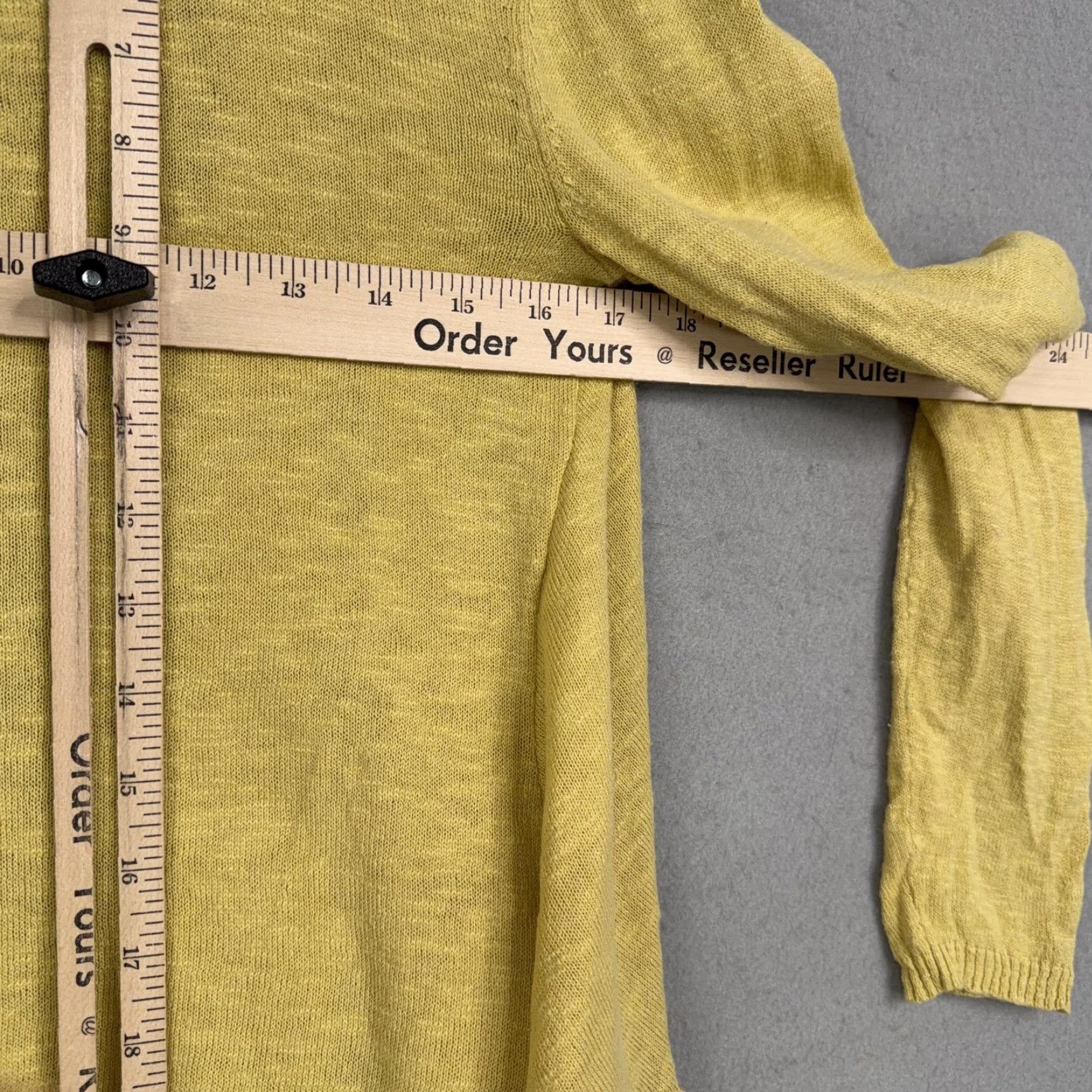 Eileen Fisher Eileen Fisher Cardigan Womens XS Yellow Open Front Draped Pockets Sweater Size XS / US 0-2 / IT 36-38 - 7 Thumbnail