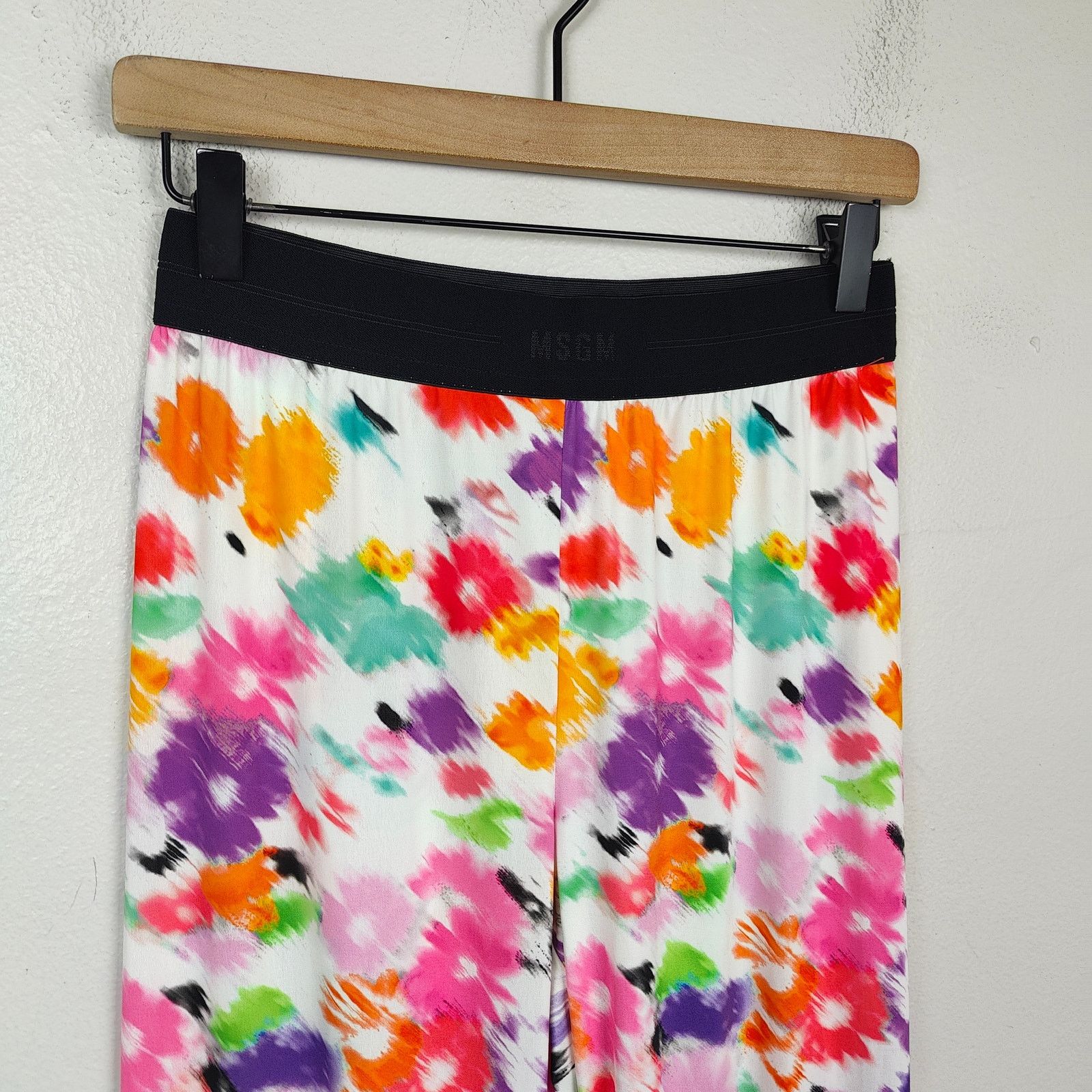 MSGM MSGM White Flower Leggings Womens 46 US 32 Made in Italy Size 31" - 2 Thumbnail