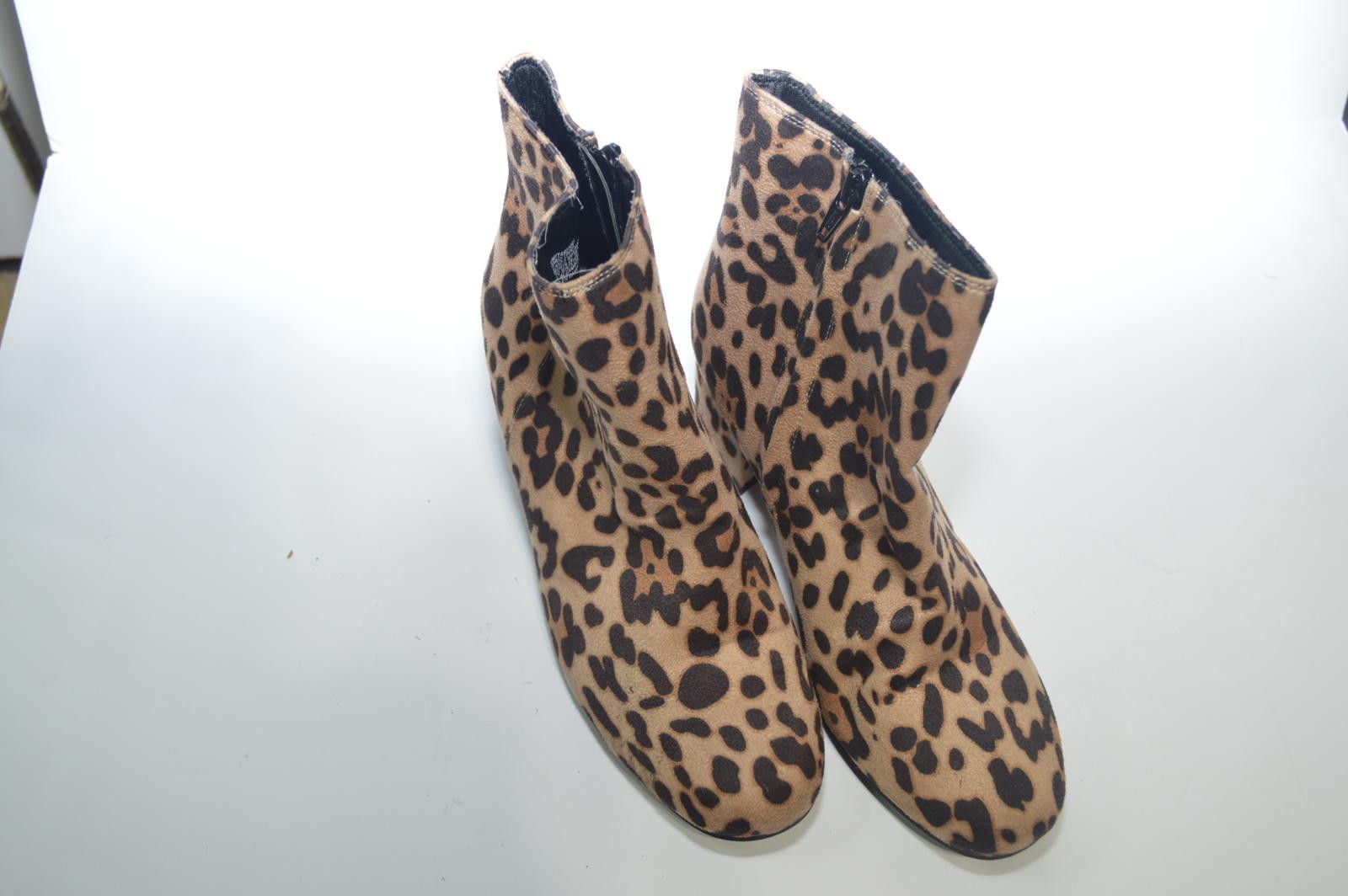 Designer Leopard Print Fabric Ankle Boots, Size 8.5 Women's Size US 8.5 / IT 38.5 - 3 Thumbnail