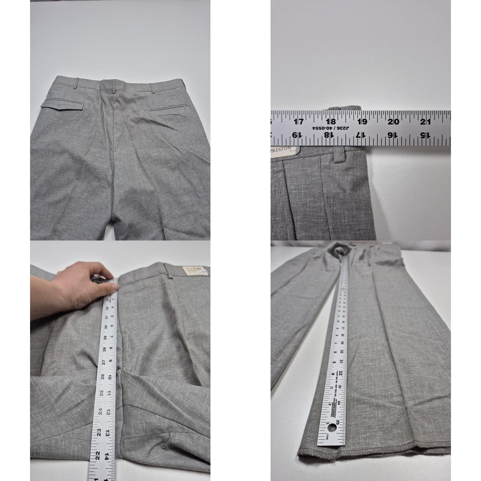 Christopher Kane VINTAGE Christopher Dress Pants Mens 38x36 Gray Wool Linen Pleated Unhemmed FLAW Size US 38 / EU 54 - 8 Thumbnail