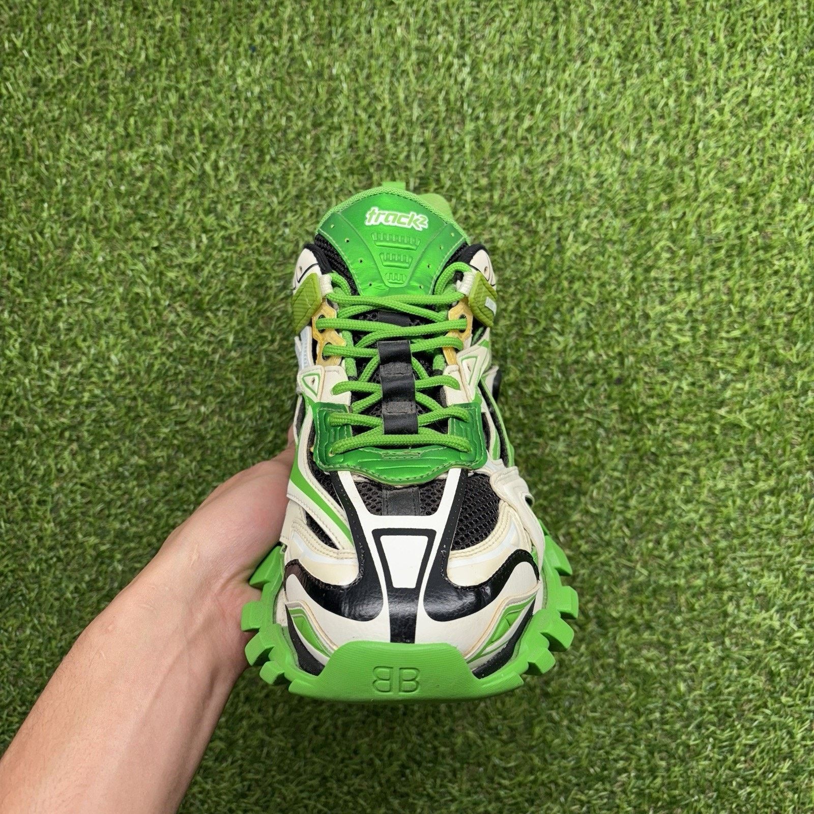 Balenciaga Balenciaga Track 2 Trainer ' White Green ' | GREAT COND! Size US 10 / EU 43 - 17 Thumbnail