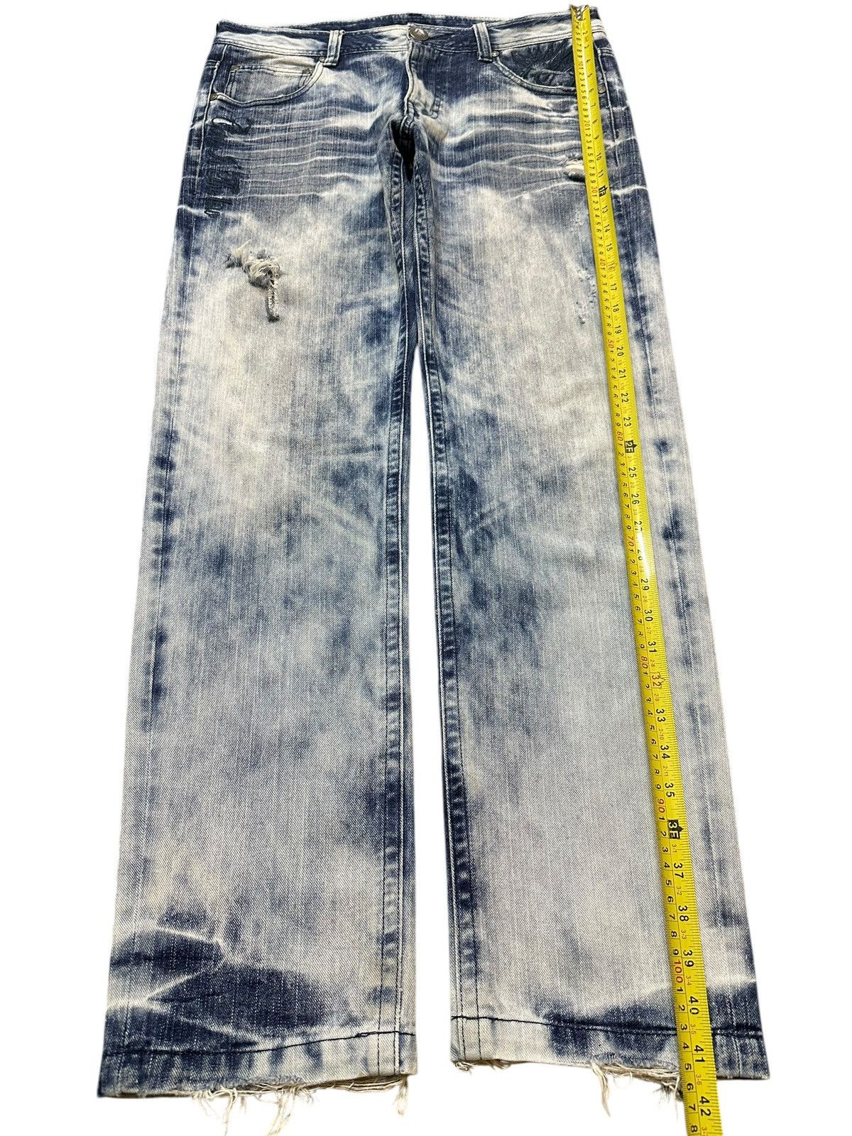 If Six Was Nine Vintage Japanese Brand Acid Wash Style Distress Style Jeans Size US 34 / EU 50 - 14 Thumbnail