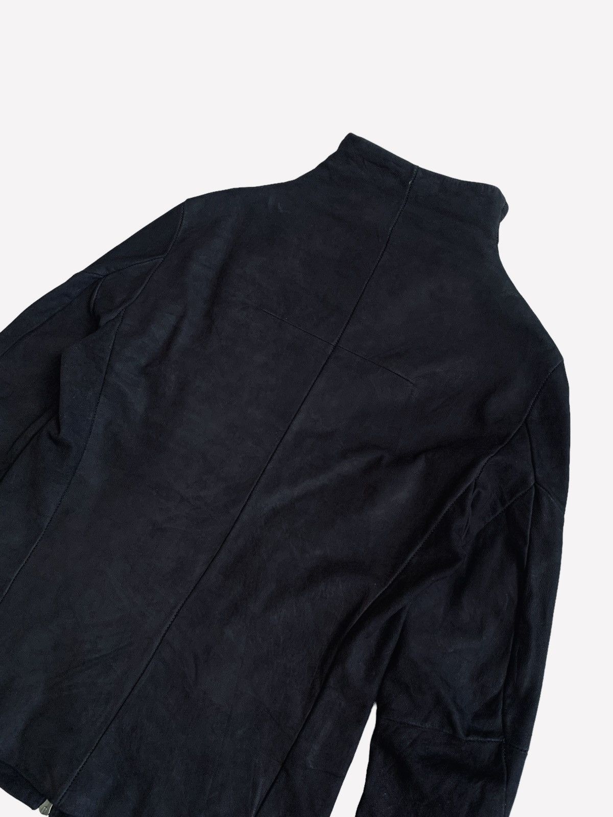 Gene Par Yukio Mishiba 2000s Yukio Mishiba - Asymetrical Suede Leather Jacket Size US M / EU 48-50 / 2 - 15 Thumbnail