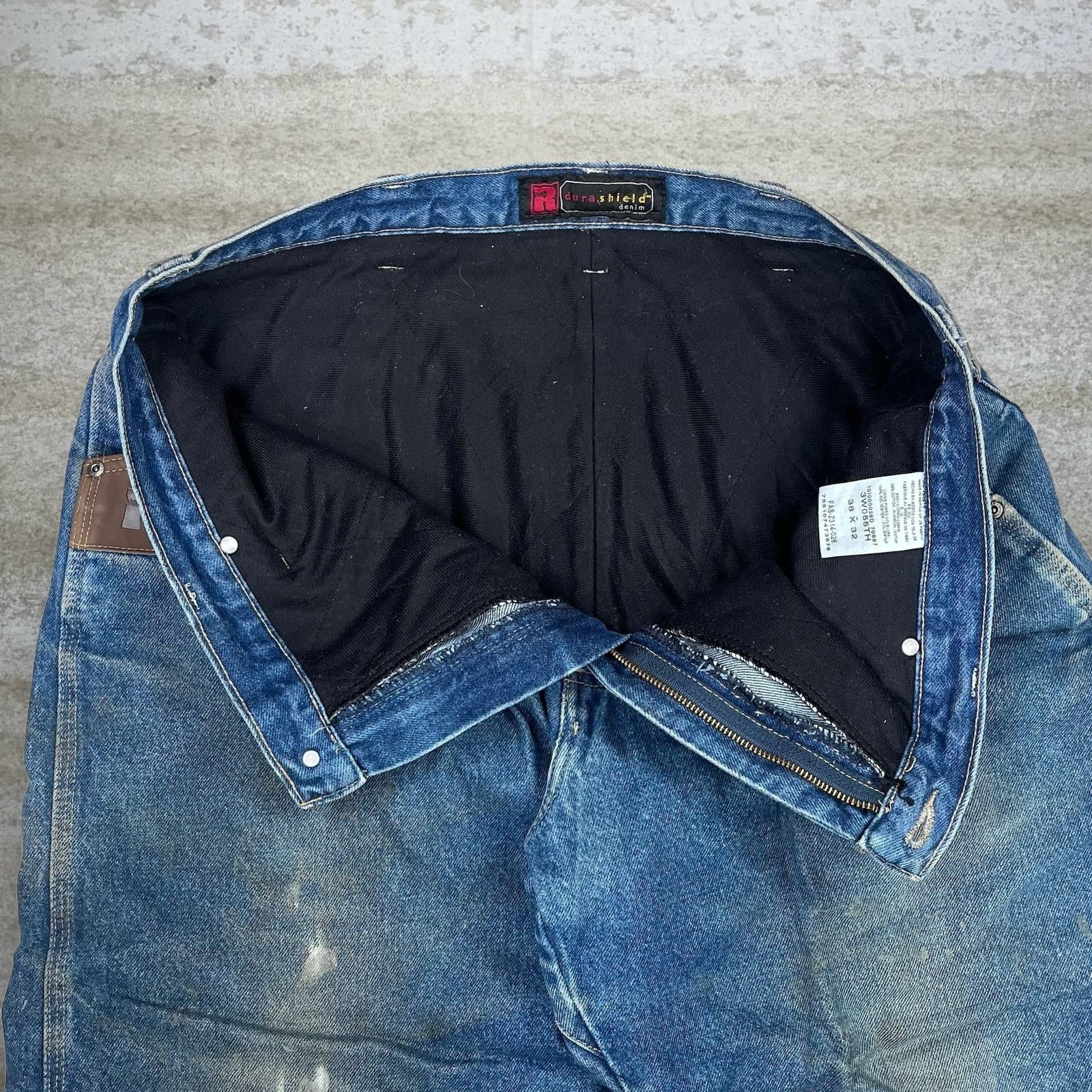 Vintage × Wrangler Wrangler Riggs Jeans Relaxed Fit Medium Wash Denim Fleece Size US 38 / EU 54 - 4 Thumbnail