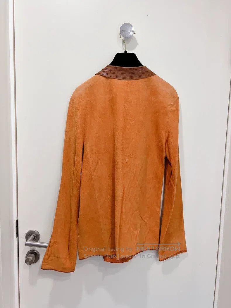 Hermes Hermes Orange Leather Jacket Size XS / US 0-2 / IT 36-38 - 2 Thumbnail
