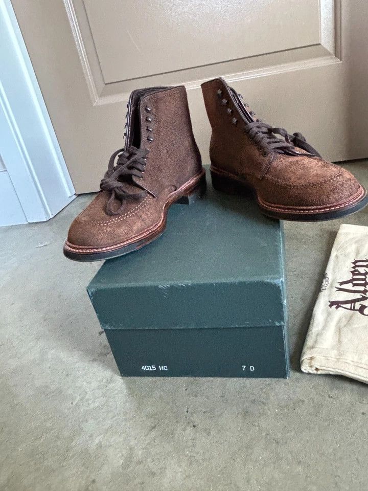 Alden Alden 4015HC - Indy Boot in Tobacco Reverse Chamois Size 7D Size US 7 / EU 40 - 7 Thumbnail