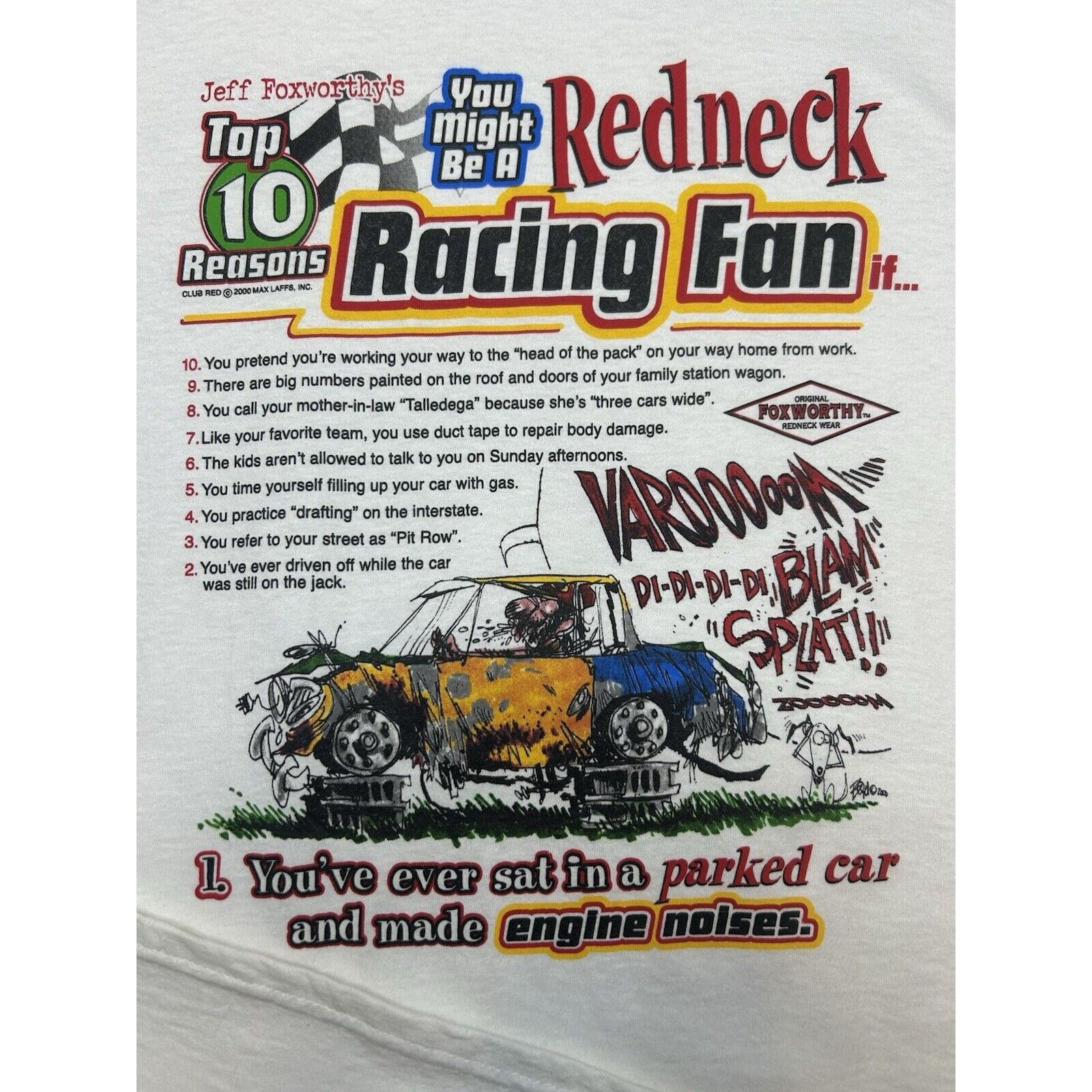 Delta VTG Y2K Jeff Foxworthy’s Comedy Redneck Racing Fan T Shirt Size US L / EU 52-54 / 3 - 9 Thumbnail