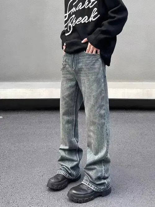 Japanese Brand × Jean Retro high street washed distressed micro-flared jeans Size US 32 / EU 48 - 2 Thumbnail