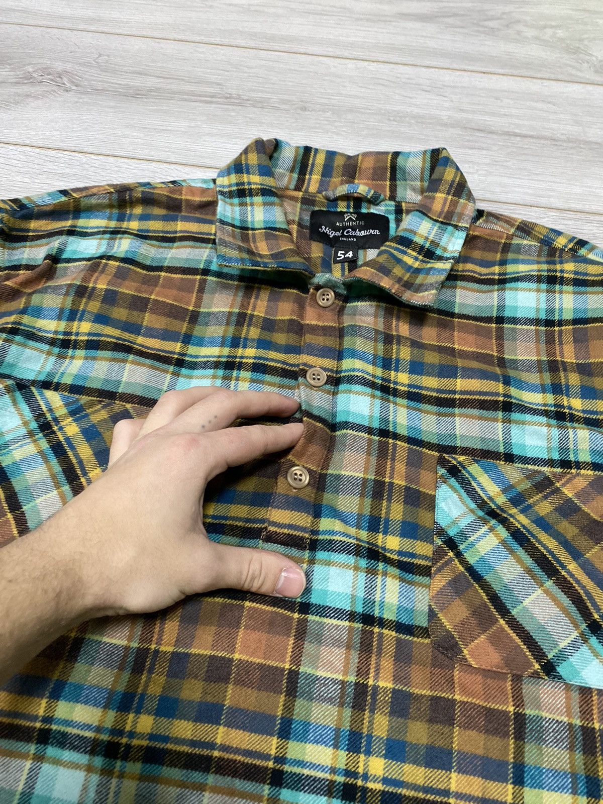 Nigel Cabourn NIGEL CABOURN RARE Check three button up overshirt Size US L / EU 52-54 / 3 - 4 Thumbnail