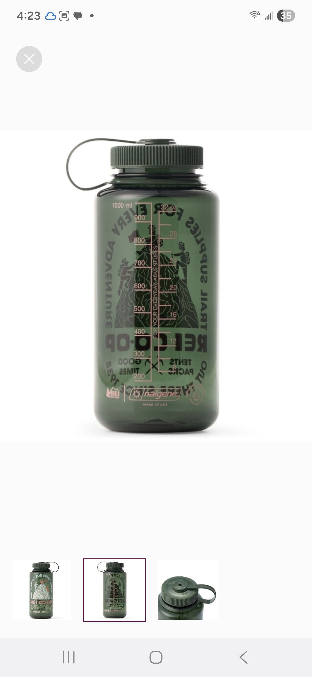 Rei REI Nalgene Sustain Graphic Wide-Mouth Water Bottle Size ONE SIZE - 2 Thumbnail
