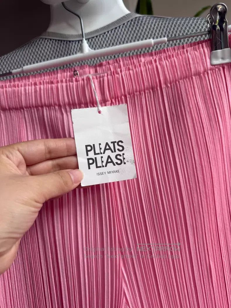 Issey Miyake Issey Miyake Pink Straight-Leg Pants Size 25" / US 0 / IT 36 - 2 Thumbnail