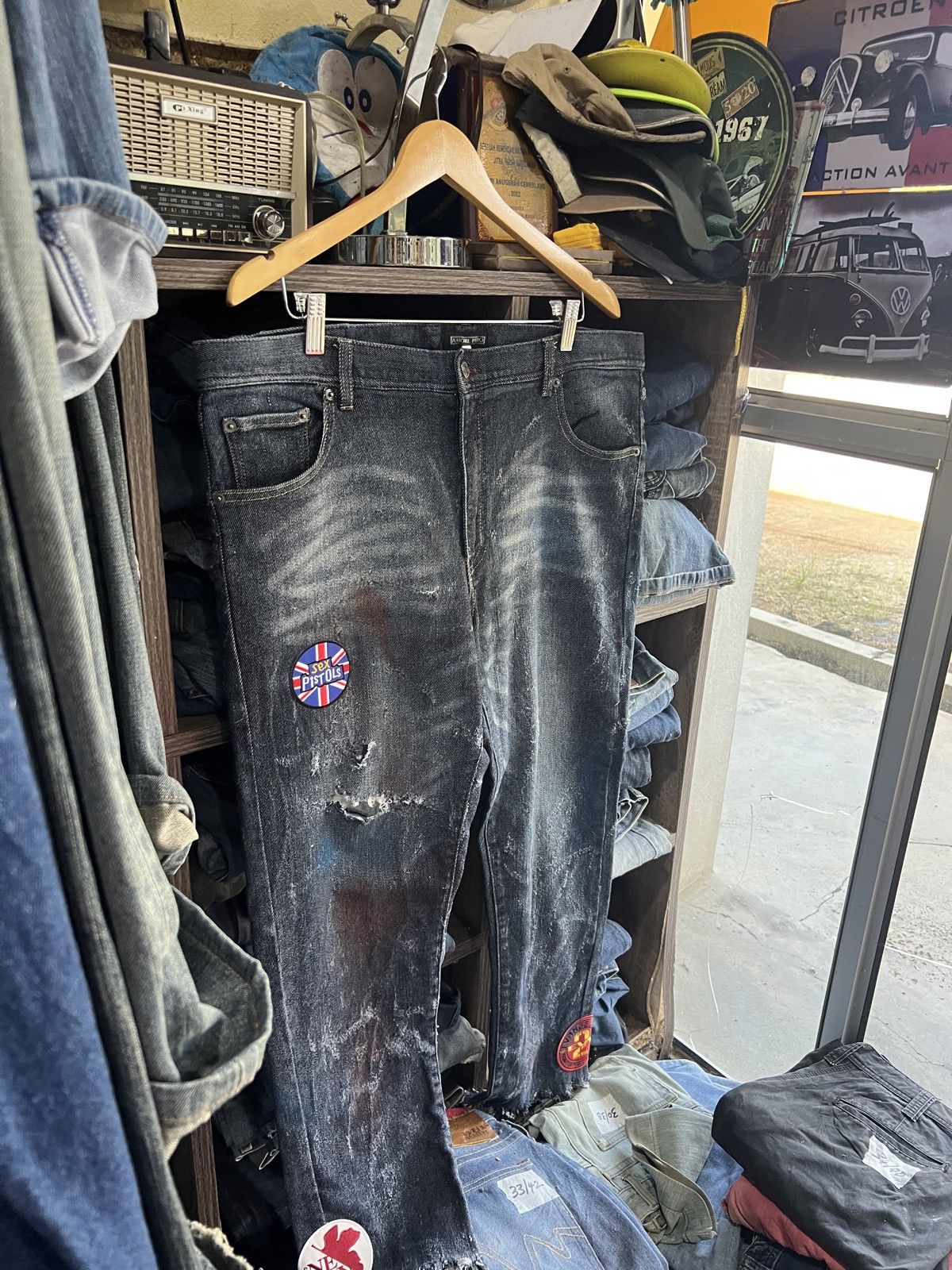 Other 🔥Amore Puro Sex Pistols Patch Distressed Denim Size US 40 / EU 56 - 3 Thumbnail