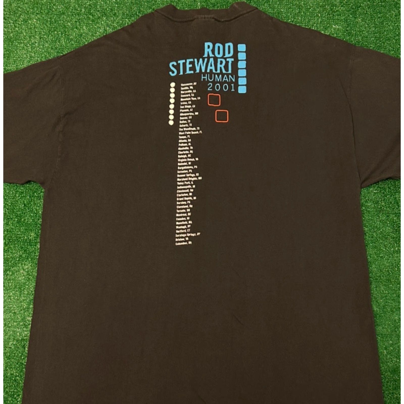 Vintage VINTAGE Rod Stewart Human 2001 Concert Tour T-Shirt Black Mens XL Size US XL / EU 56 / 4 - 2 Thumbnail