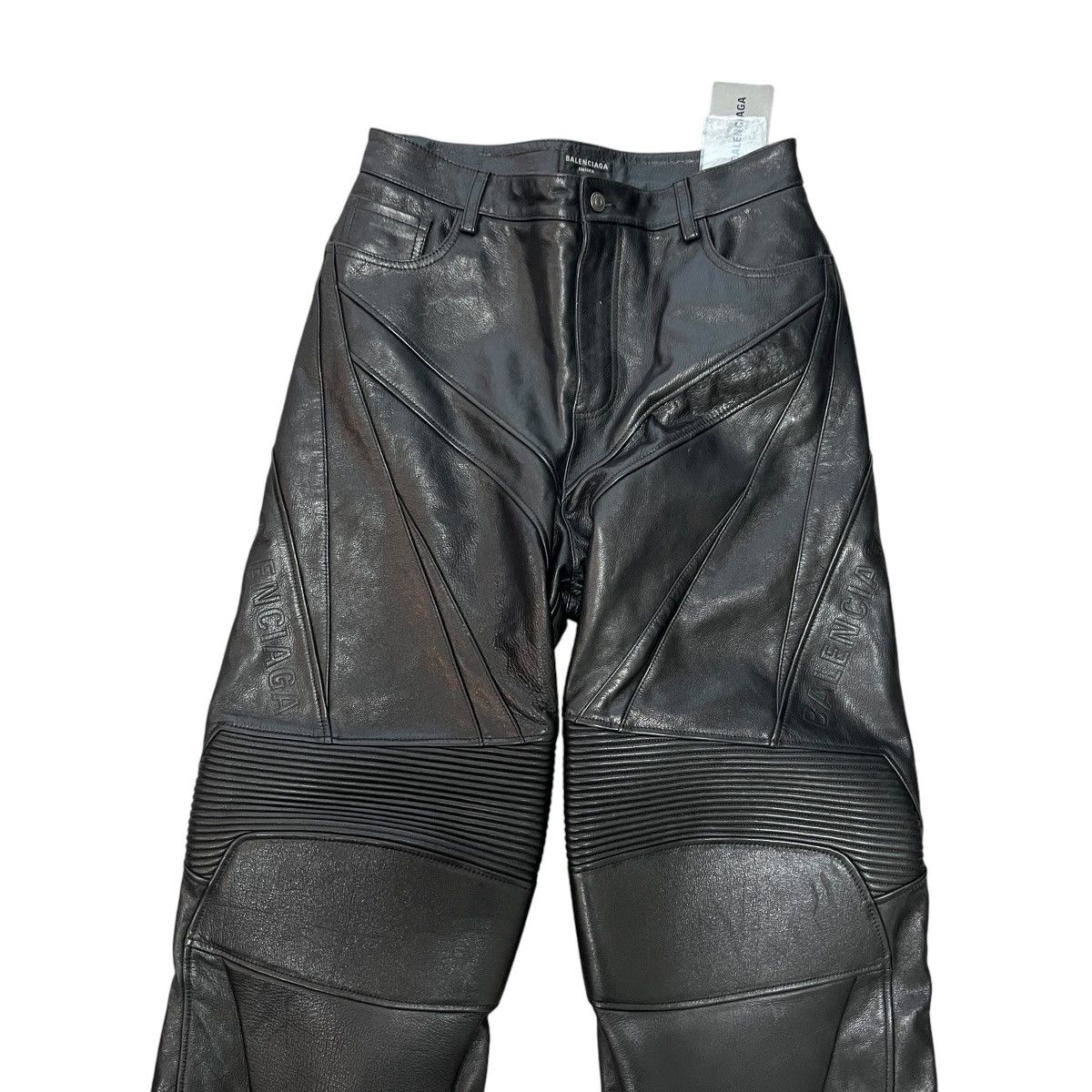 Balenciaga BALENCIAGA 23SS "Mud Show" Biker Leather RACING Moto Pants Size US 32 / EU 48 - 3 Thumbnail