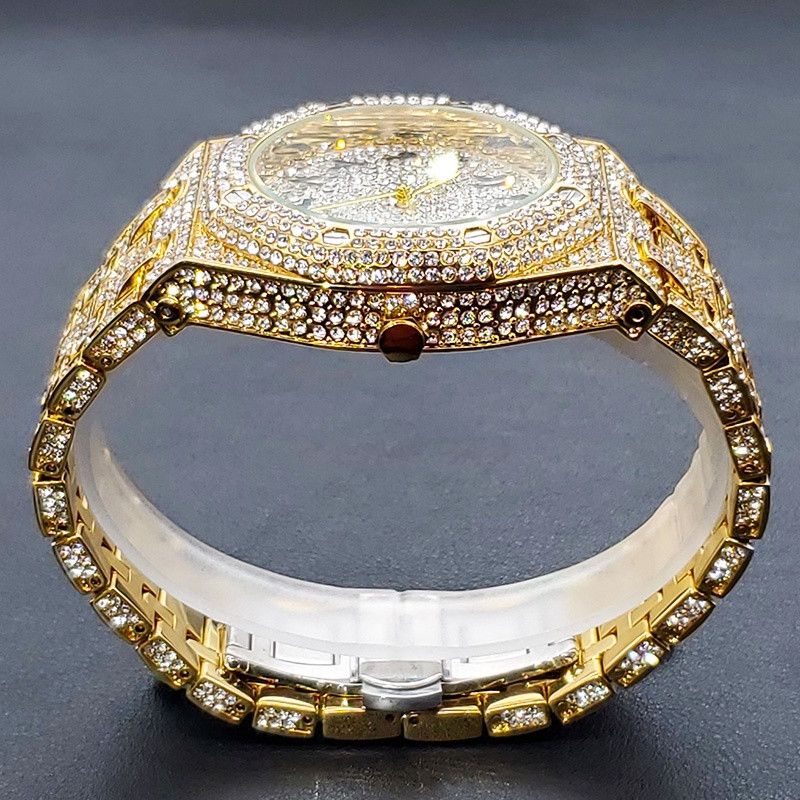 Other Luxury Full Diamond Watches For Men Hip Hop Arab Number Size ONE SIZE - 2 Thumbnail