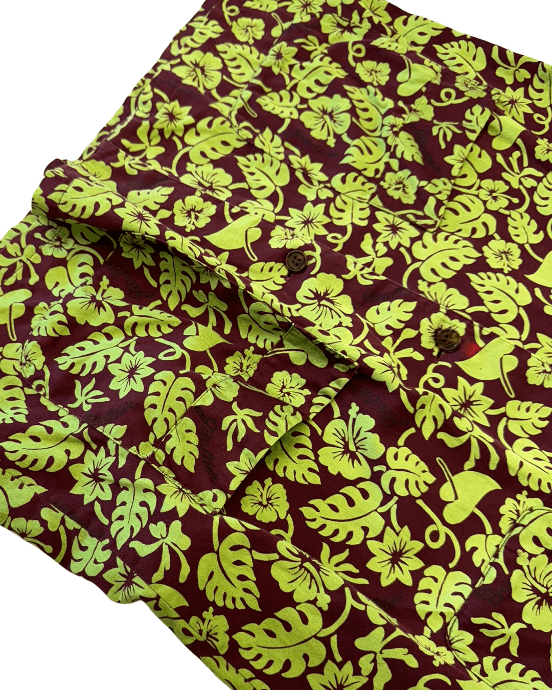 Jean Paul Gaultier Jean Paul Gaultier 1990s Leaves Printed Open Collar Shirt Size US L / EU 52-54 / 3 - 7 Thumbnail