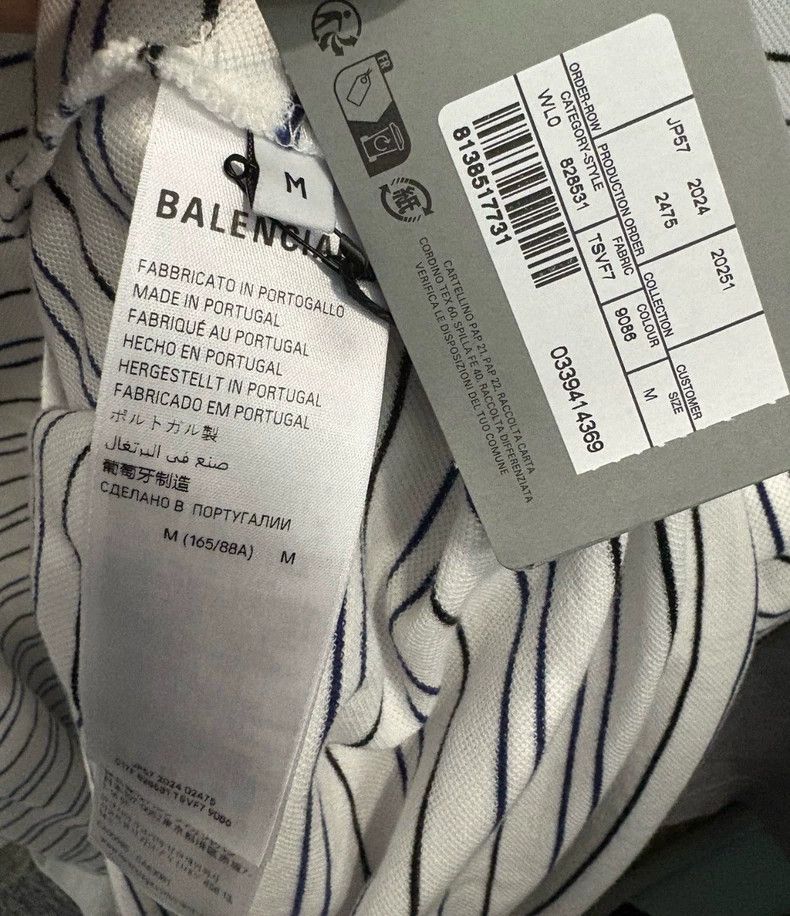 Balenciaga Balenciaga Striped Polo short sleeve Size US M / EU 48-50 / 2 - 4 Thumbnail