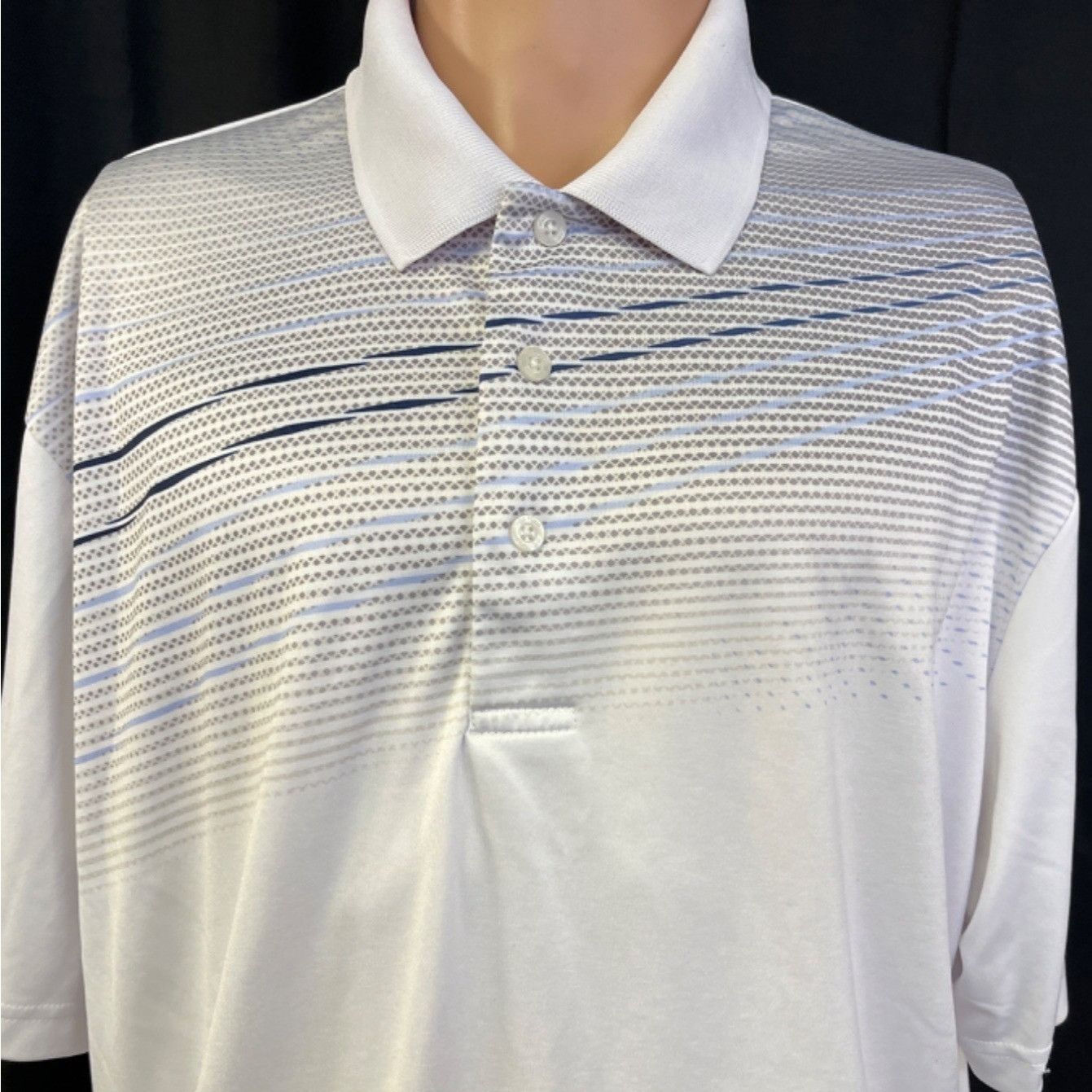 PGA Tour PGA Tour Men's White Striped Golf Shirt/Polo Sz XL SKU 4865 Size US XL / EU 56 / 4 - 3 Thumbnail