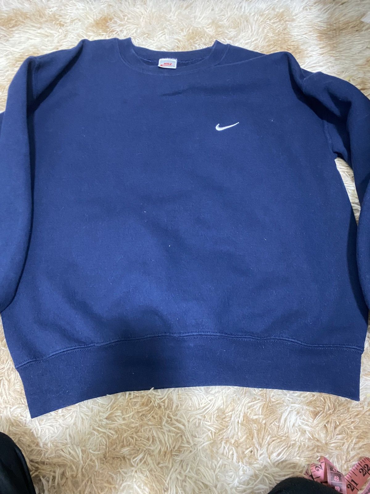 Nike Nike Vintage Swoosh Sweatshirt Made in USA Grey Tag 80s 90s Size US L / EU 52-54 / 3 - 1 Thumbnail
