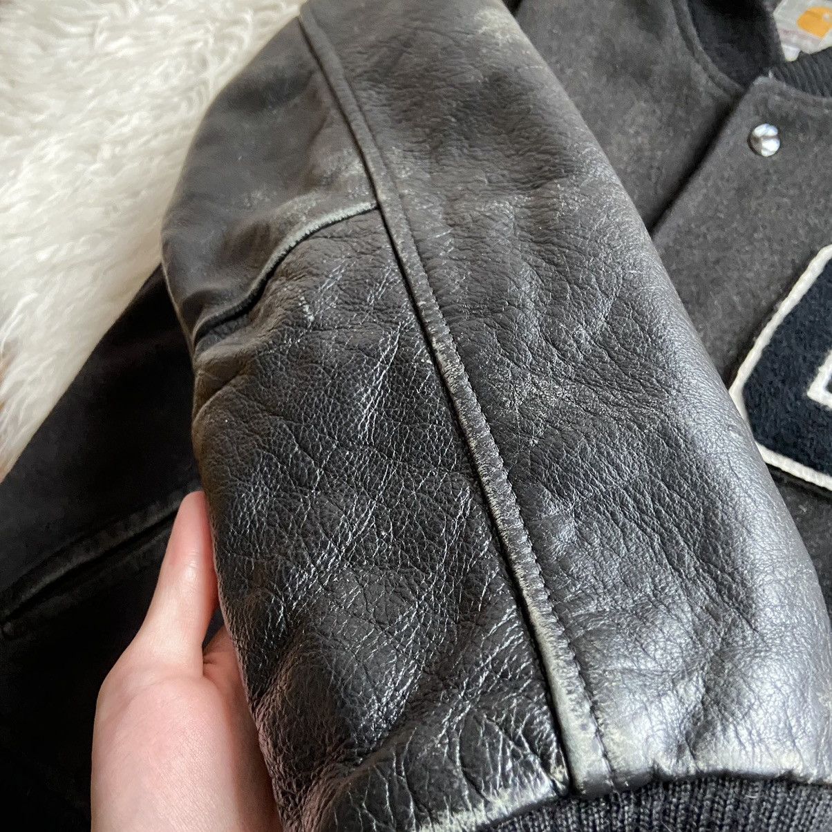 Carhartt × Carhartt Wip × Vintage 📌 Vintage Rare Carhartt Bandit Leather Varsity Jacket Size US S / EU 44-46 / 1 - 16 Thumbnail