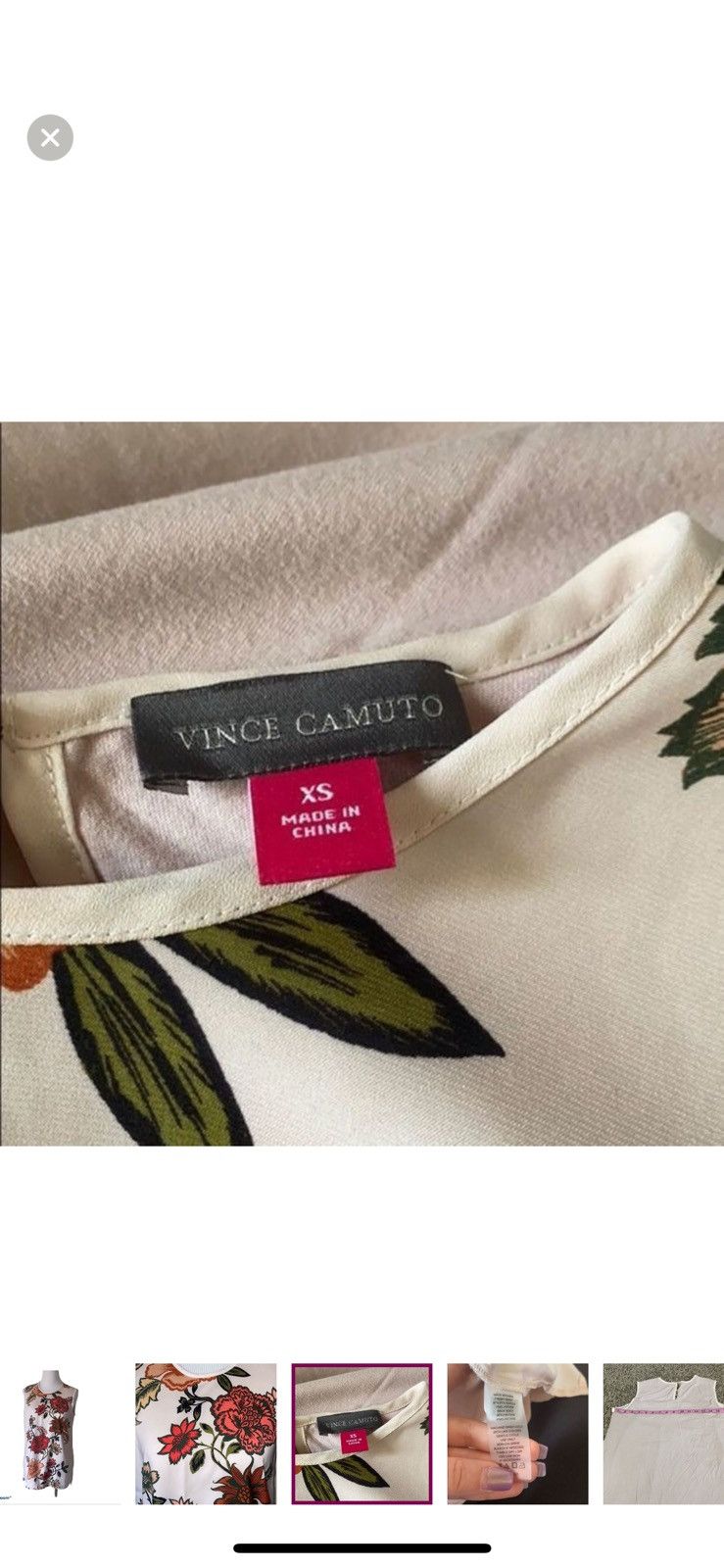 Vince Camuto Vince Camuto XS floral sleeveless blouse Size XS / US 0-2 / IT 36-38 - 5 Thumbnail