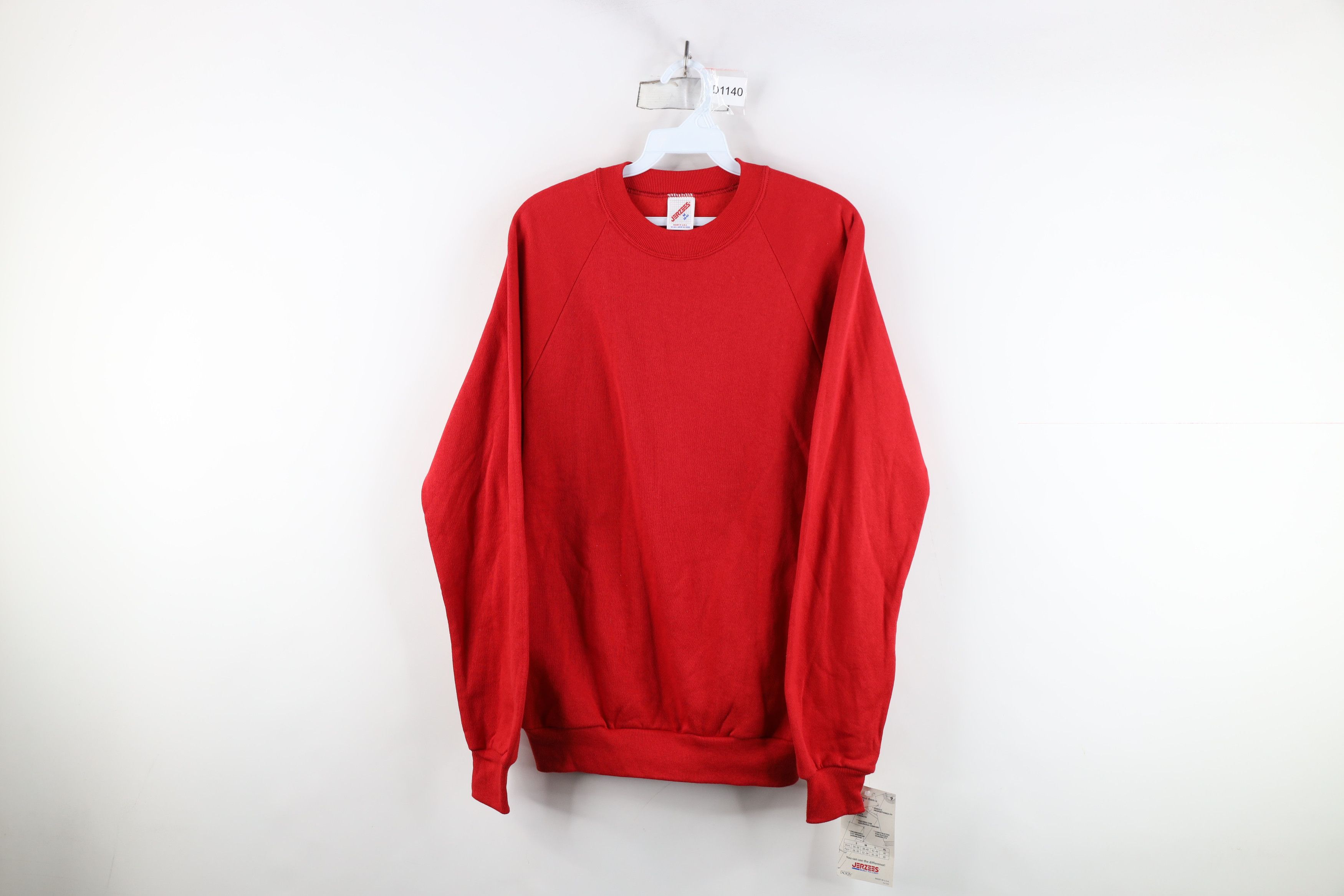 Vintage Deadstock Vintage 90s Streetwear Crewneck Sweatshirt Red USA Size US M / EU 48-50 / 2 - 1 Thumbnail