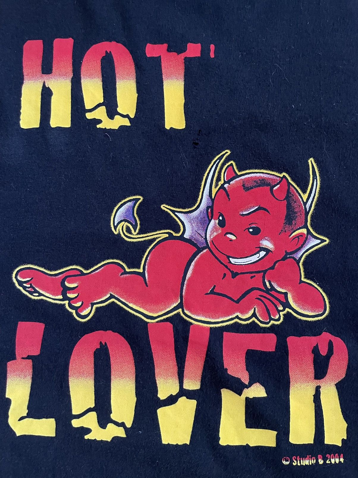 Vintage Vintage Hot Lover Devil Fire 2004 T-Shirt Size US L / EU 52-54 / 3 - 4 Thumbnail
