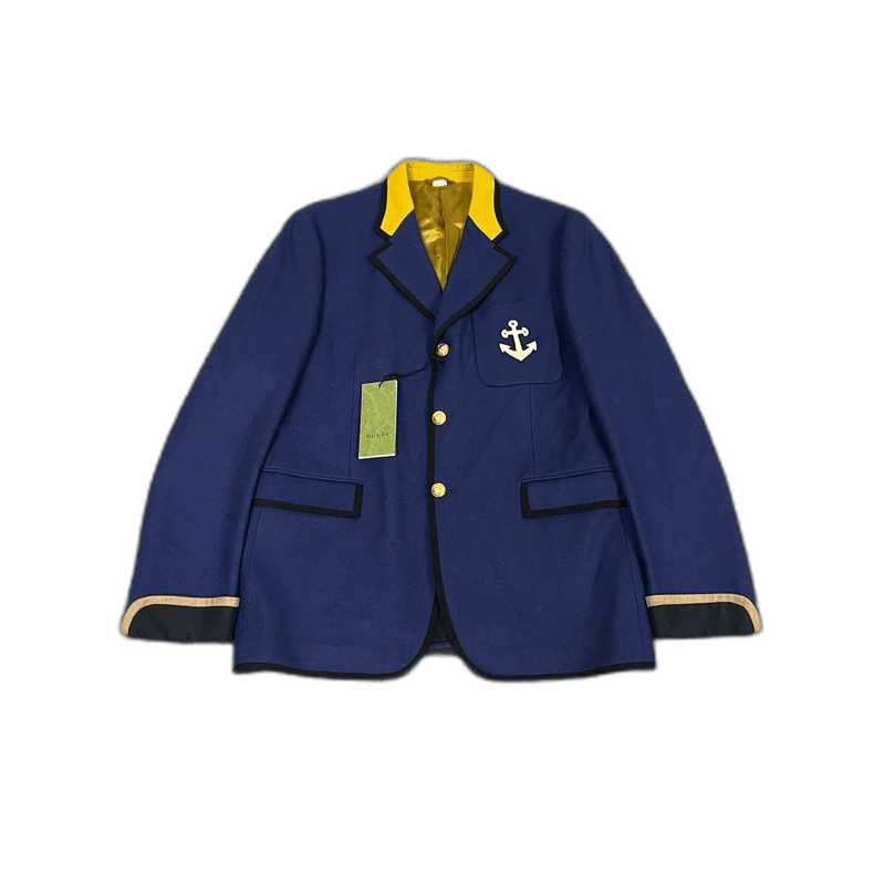 Gucci Gucci Anchor Embroidery Academy Style Blazer Size US M / EU 48-50 / 2 - 1 Thumbnail