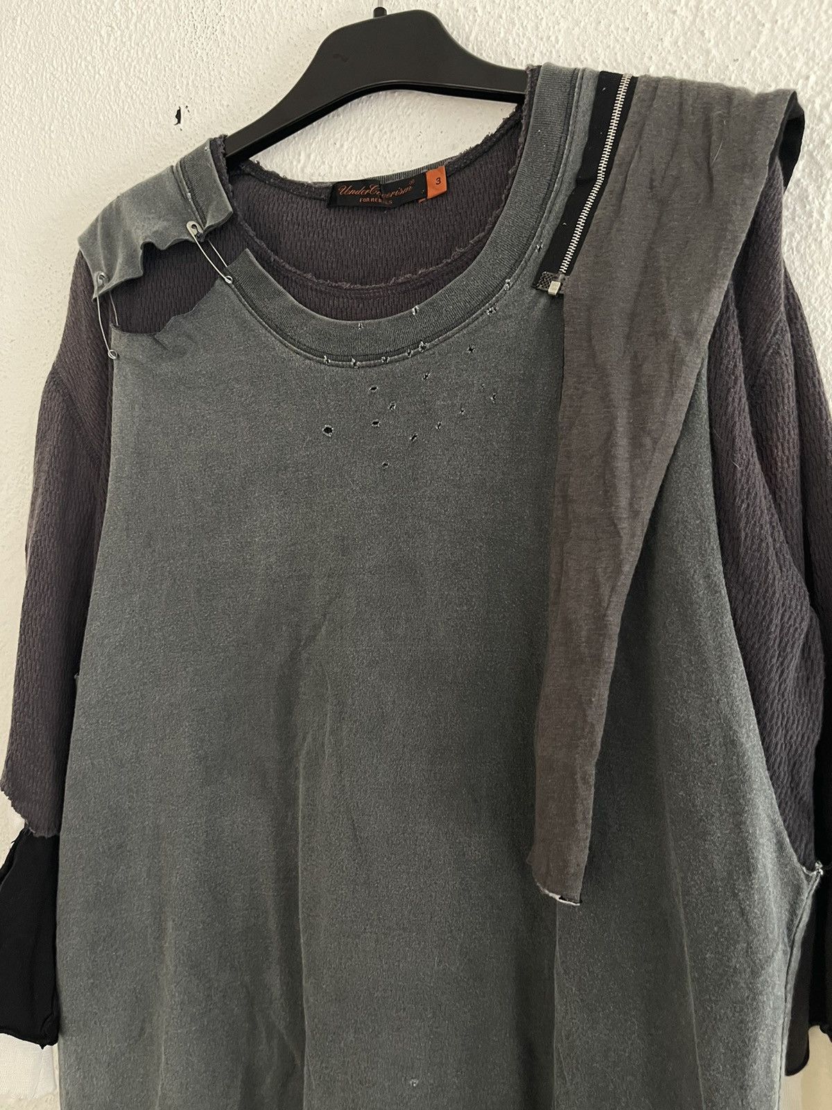 Undercover 05AW Undercover “Arts & Crafts” Distressed Layered 3Q Size US L / EU 52-54 / 3 - 3 Thumbnail