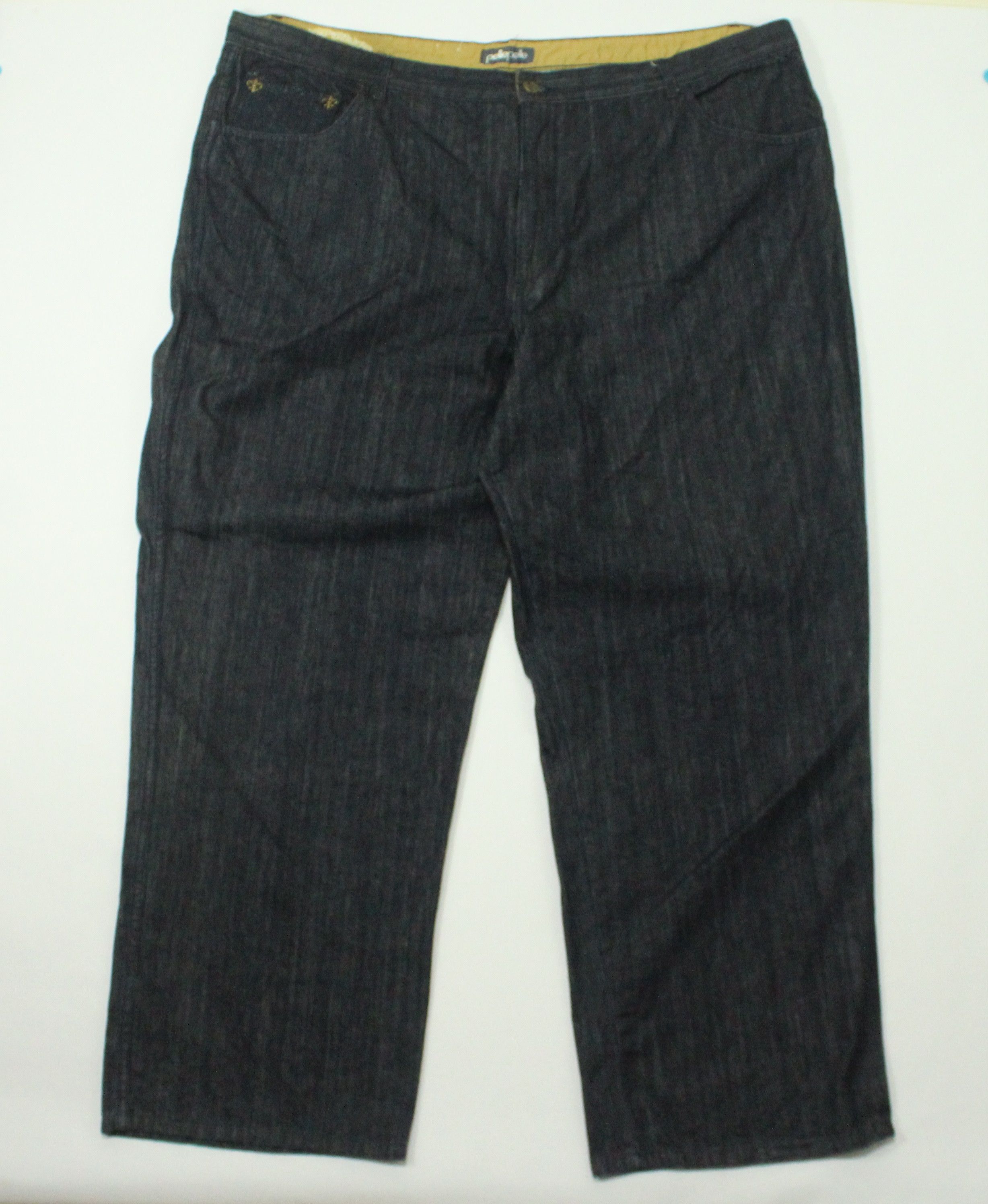 Pelle Pelle 54” Giant Waist PELLE PELLE Denim Baggy Embrroidered Logo Size US 44 / EU 60 - 3 Thumbnail