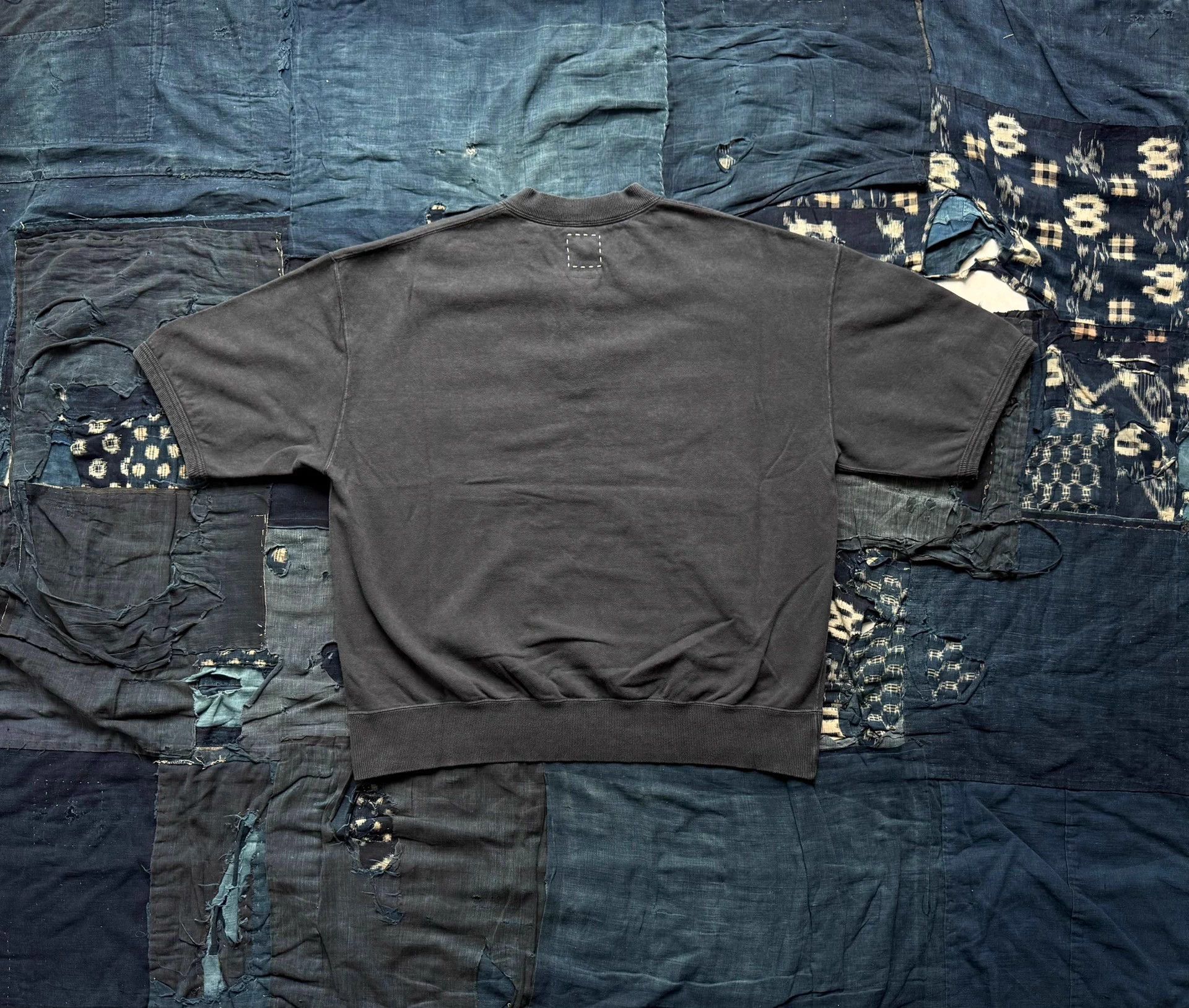 Visvim VISVIM 26SS MONDO HENLEY ZIP S/S DMGD blk sweat Size US S / EU 44-46 / 1 - 2 Thumbnail