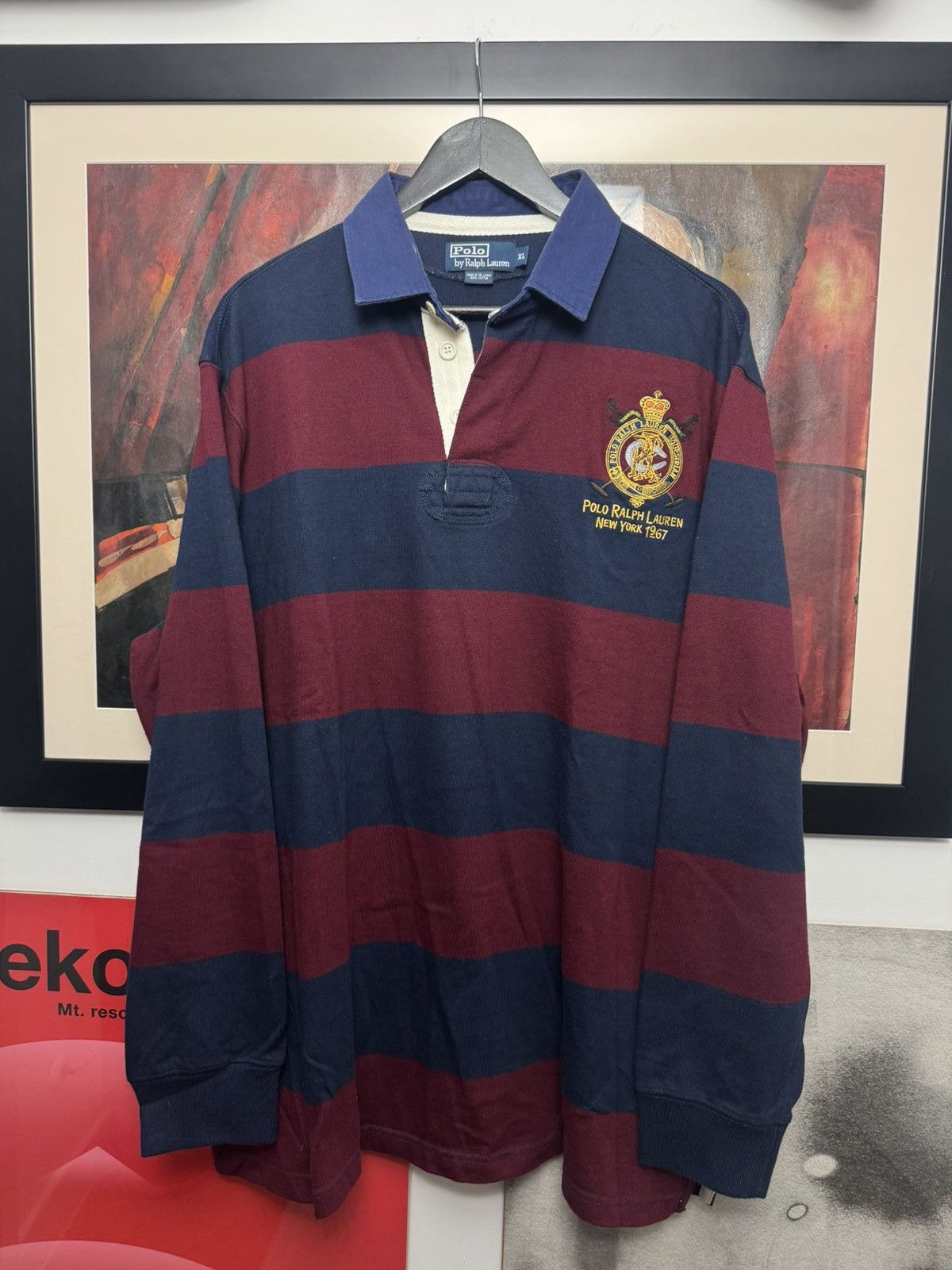 Ralph Lauren Polo Ralph Lauren Vintage Rugby Longsleeve Striped Hype Rare Size US XL / EU 56 / 4 - 1 Thumbnail