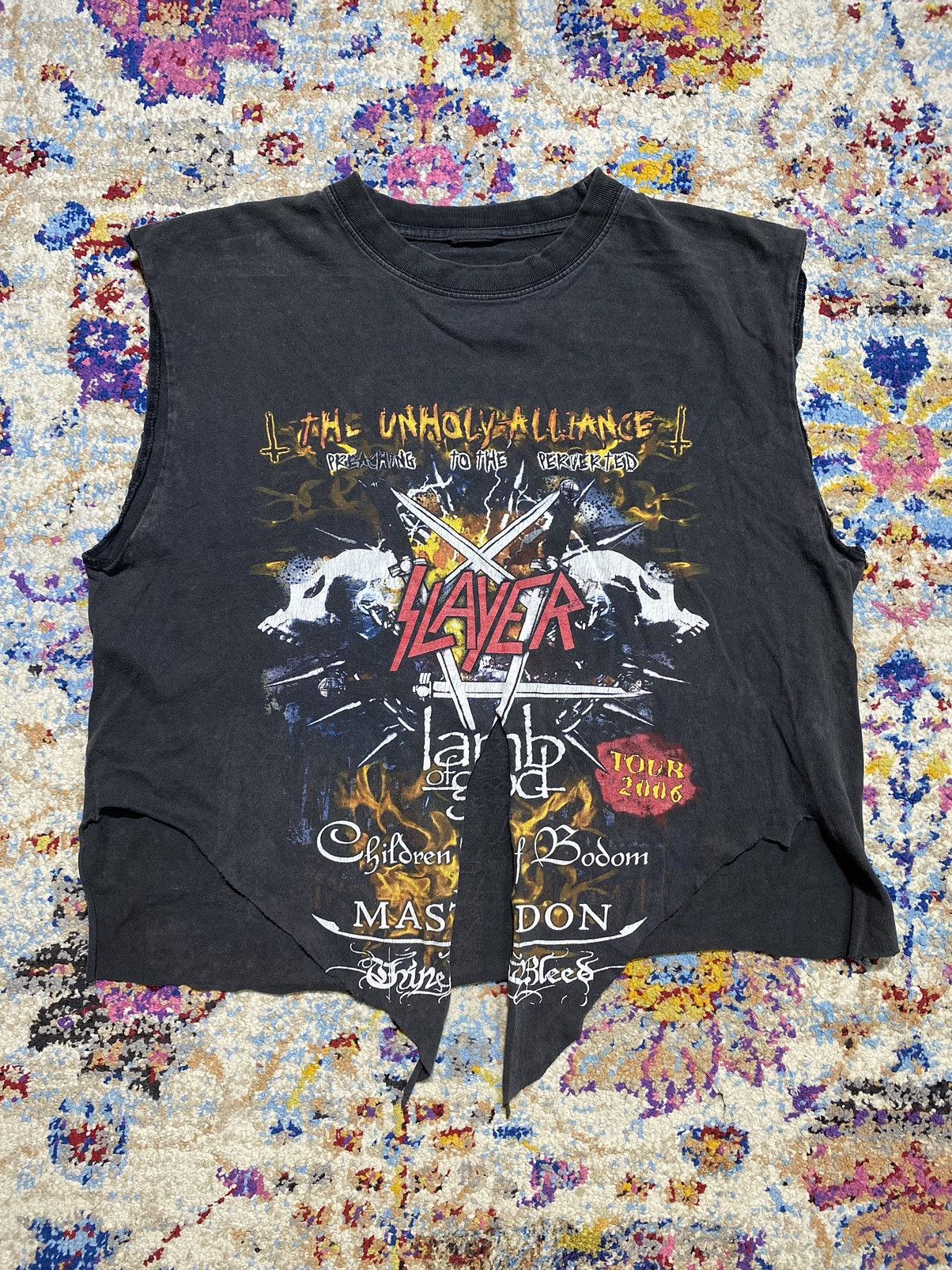 Band Tees The Unholy Alliance Tour Metal Crop Top T Shirts Size M / US 6-8 / IT 42-44 - 1 Thumbnail