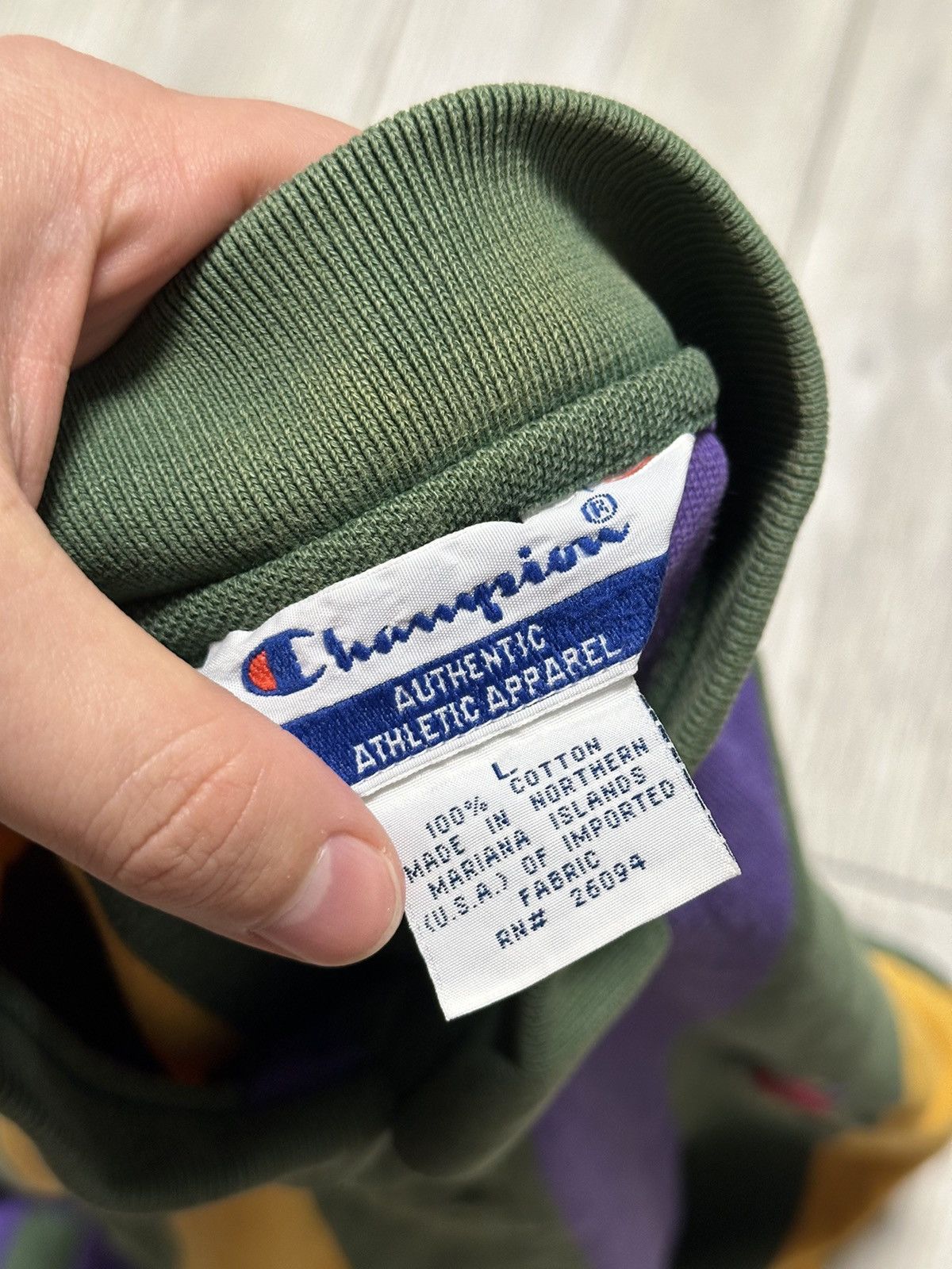 Champion vtg Champion 96’ ATLANTA OLYMPICS Colorblock polo shirt Size US L / EU 52-54 / 3 - 5 Thumbnail