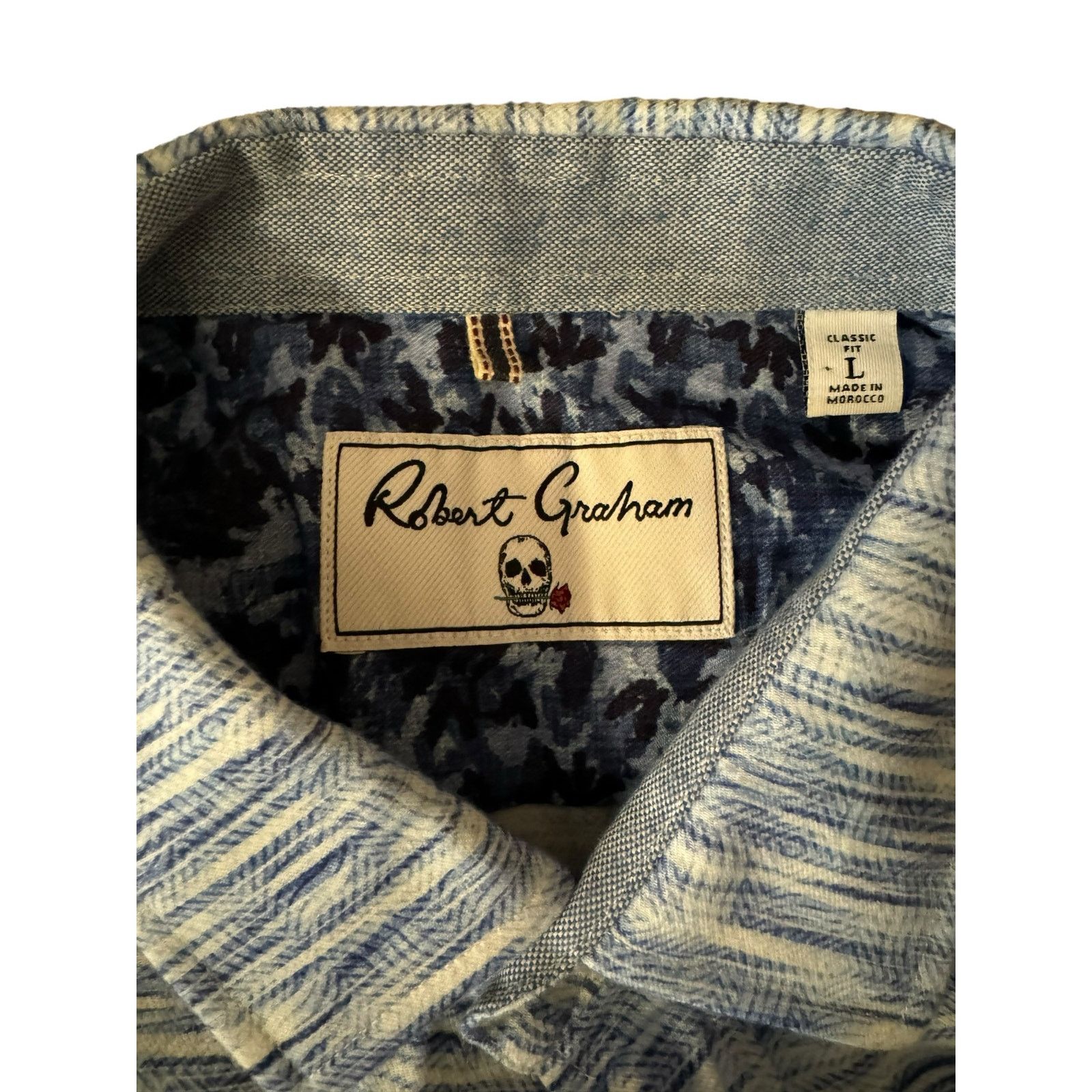 Robert Graham Robert Graham Flip Cuff Button Up Shirt Blue Men’s Large Size US L / EU 52-54 / 3 - 10 Thumbnail