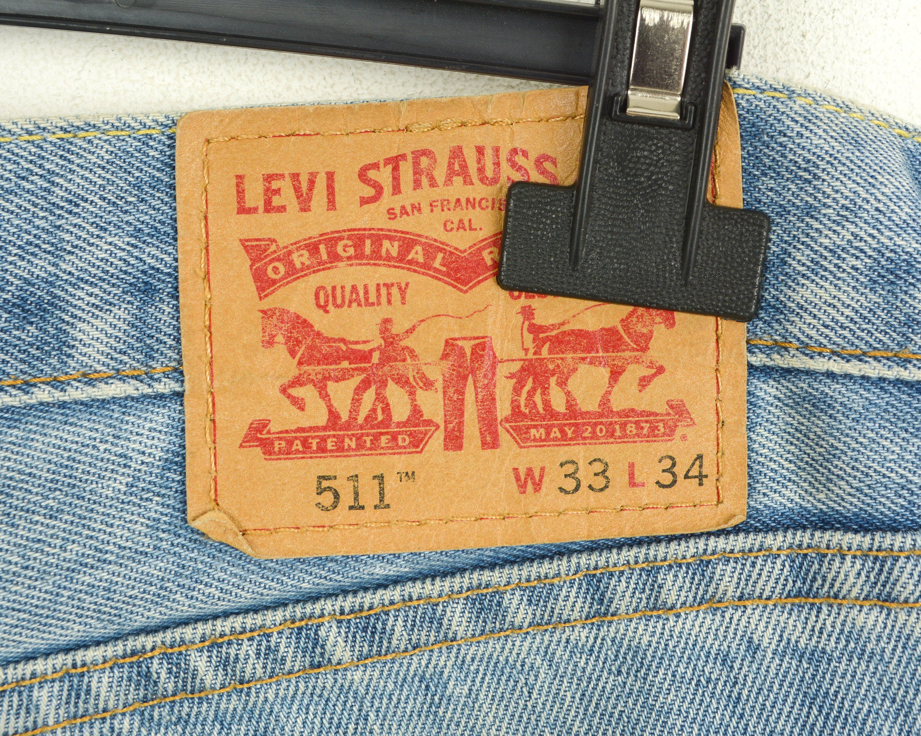 Levi's Men 511 Slim Jeans W33 L32 Denim Faded White Trousers Skinny Size US 33 - 4 Thumbnail
