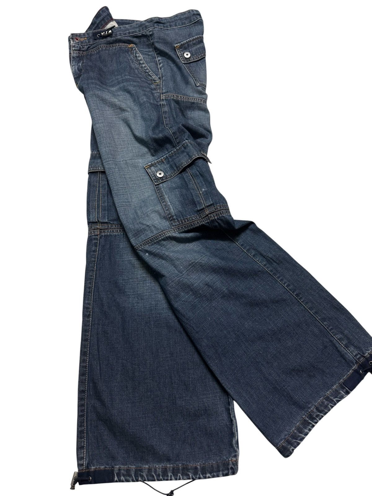 Esprit 💥BAGGY FLARE💥VINTAGE ESPRIT MUDWASH CARGO JEANS SICK DISTRES Size US 31 - 4 Thumbnail