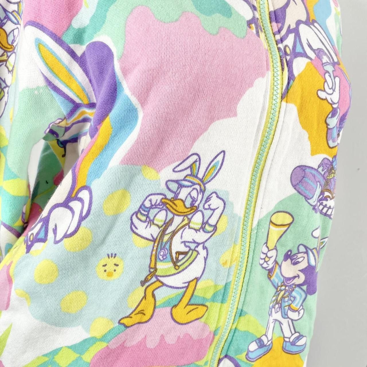 Disney Disney Tokyo Colorful All Over Hippie Tye-Dye Print Hoodie ♡ Size L / US 10 / IT 46 - 4 Thumbnail