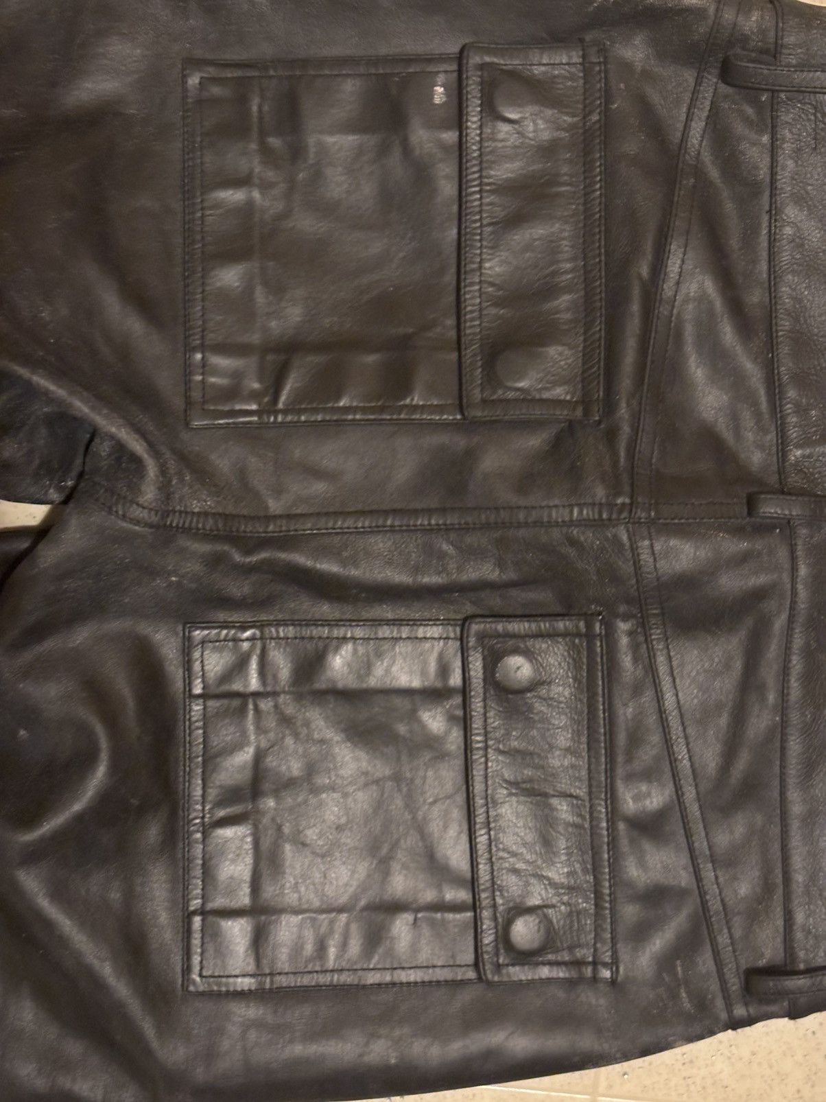 Rick Owens Drkshdw Rick Owens Tyrone Leather Jeans Brand New SS25 Size US 31 - 4 Thumbnail