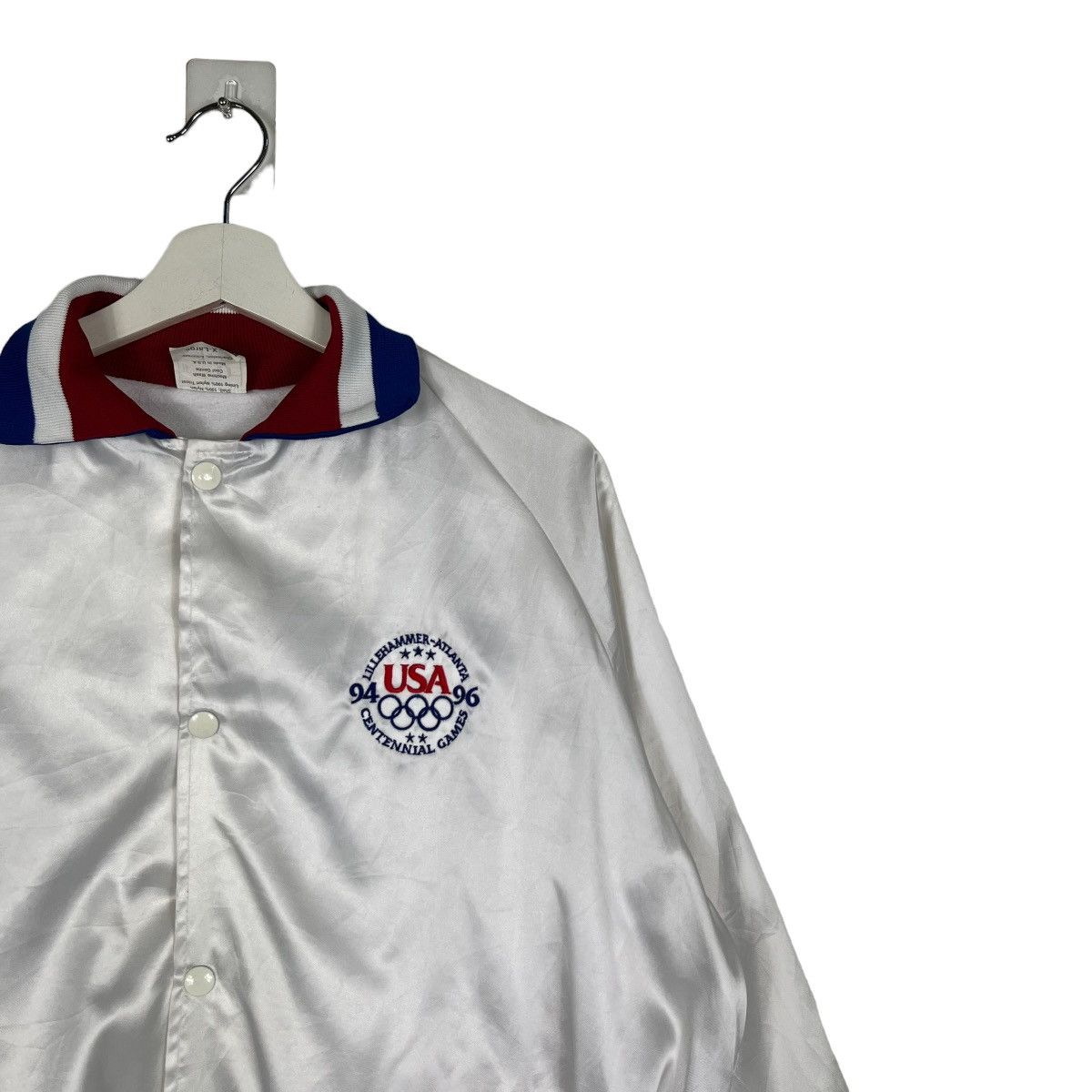 USA Olympics 🔥 VINTAGE USA OLYMPIC ATLANTA SATIN BOMBER JACKET Size US XL / EU 56 / 4 - 8 Thumbnail