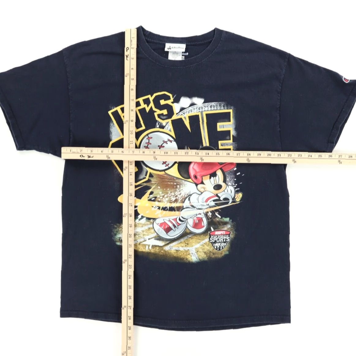 Disney Disney Mickey Mouse Baseball It's Gone Solid T-Shirt Black Men's XL Shirt Mens XL Size US XL / EU 56 / 4 - 3 Thumbnail