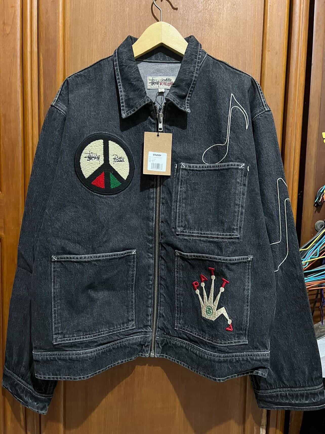 Patta × Stussy Patta x Stussy Zip Work Jacket (Black) | Grailed