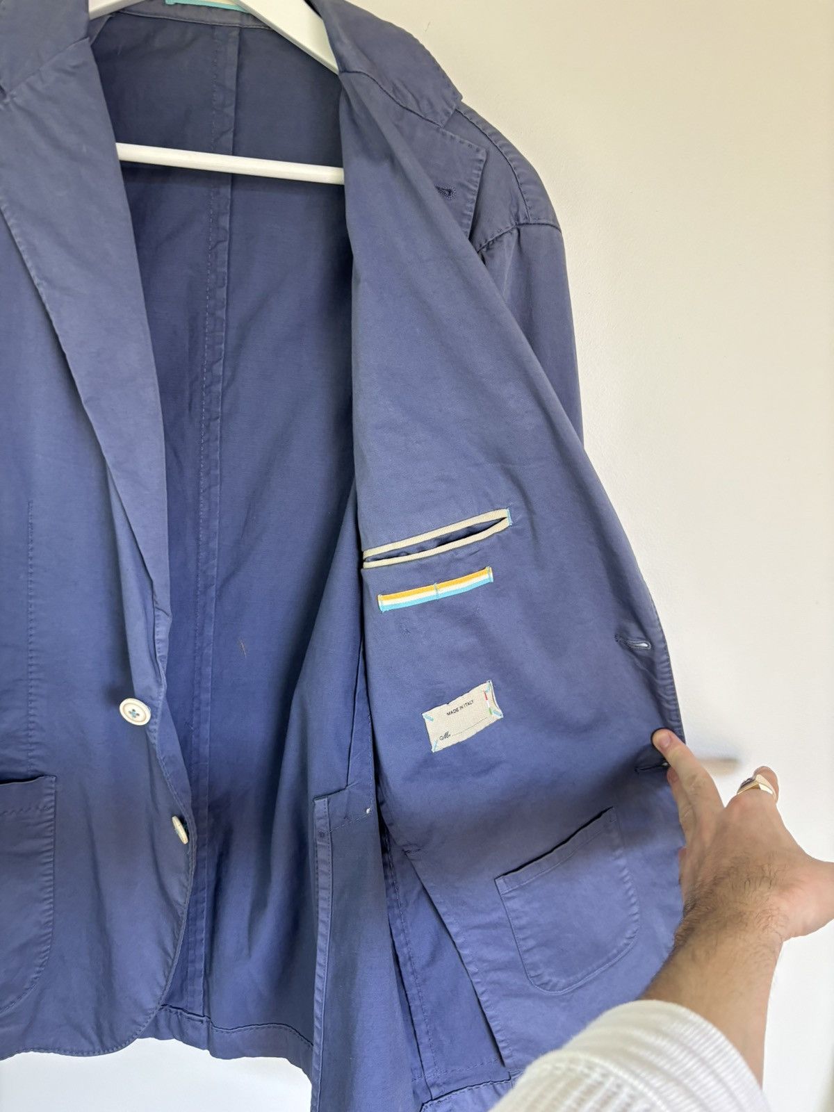 Vintage Grima's Sports Coat Vintage Cotton Blazer Made in Italy Size 52R - 4 Thumbnail