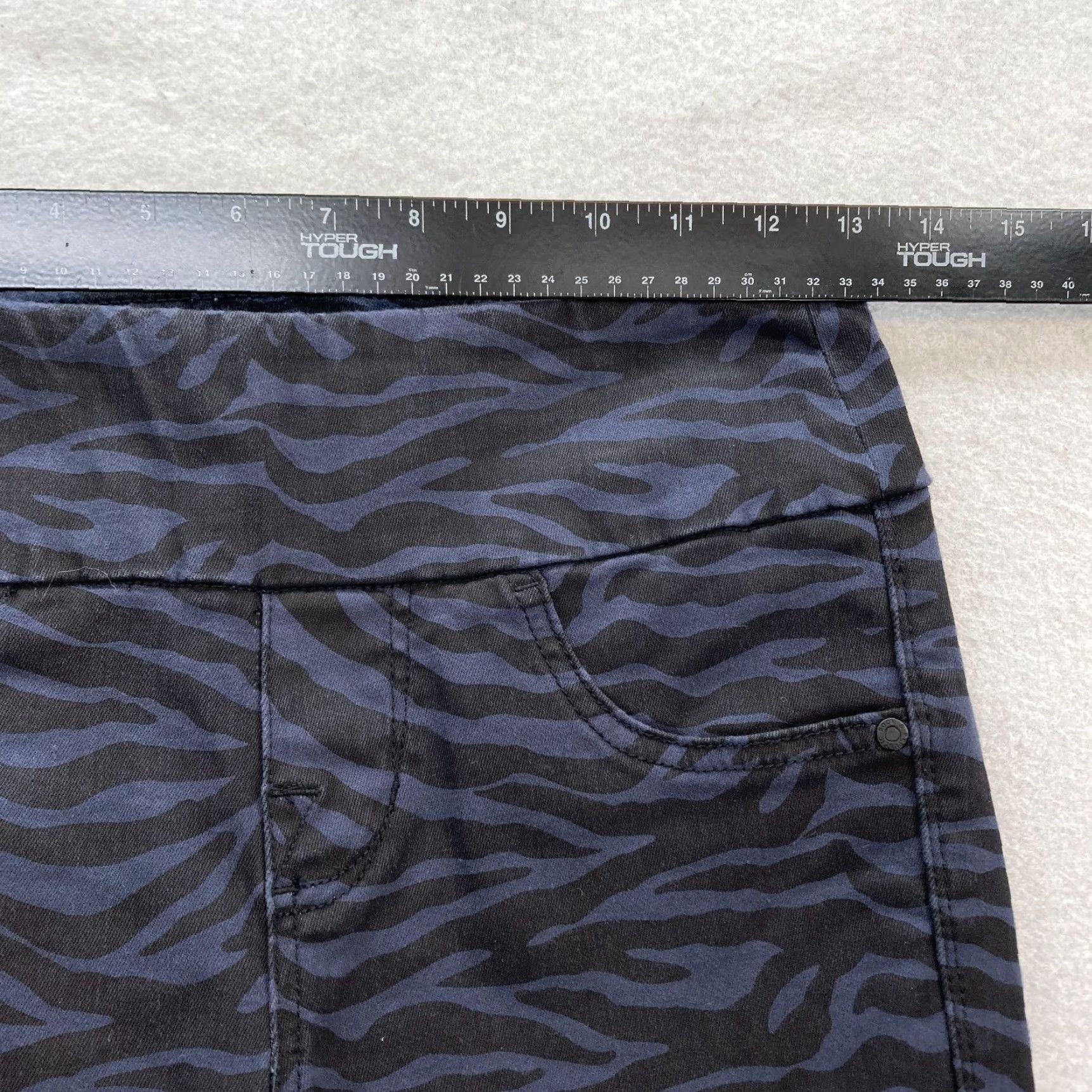 Vintage Rock & Republic Denim RX Fever Pull On Jeans Women's 4 Blue Tiger Stripe Stretch Size 27" / US 4 / IT 40 - 6 Thumbnail