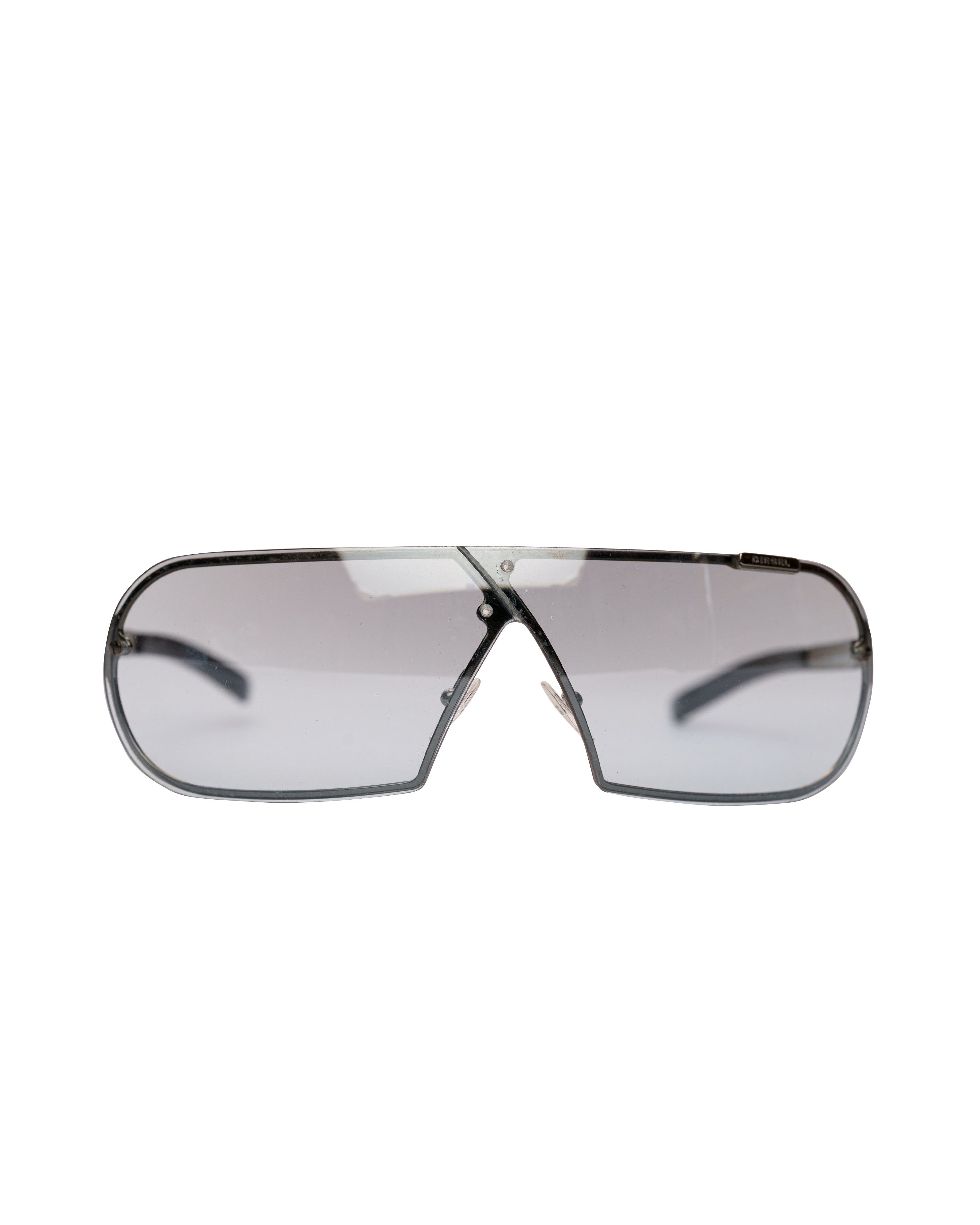 Diesel Diesel '90s Blue Transparent Rimless Sunglasses Size ONE SIZE - 2 Thumbnail